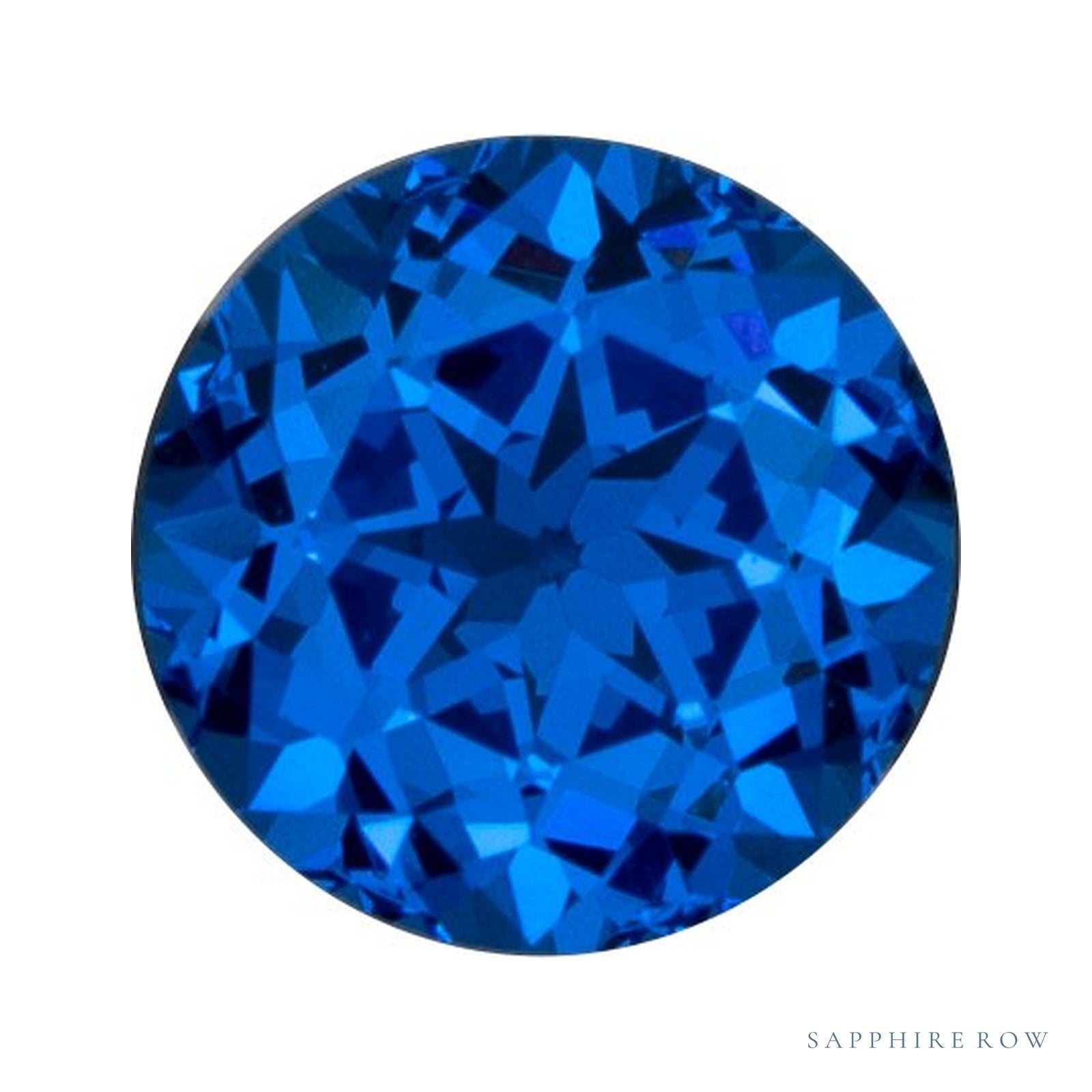 2.25 mm lab-grown blue spinel, round cut | Sapphire Row · cut4