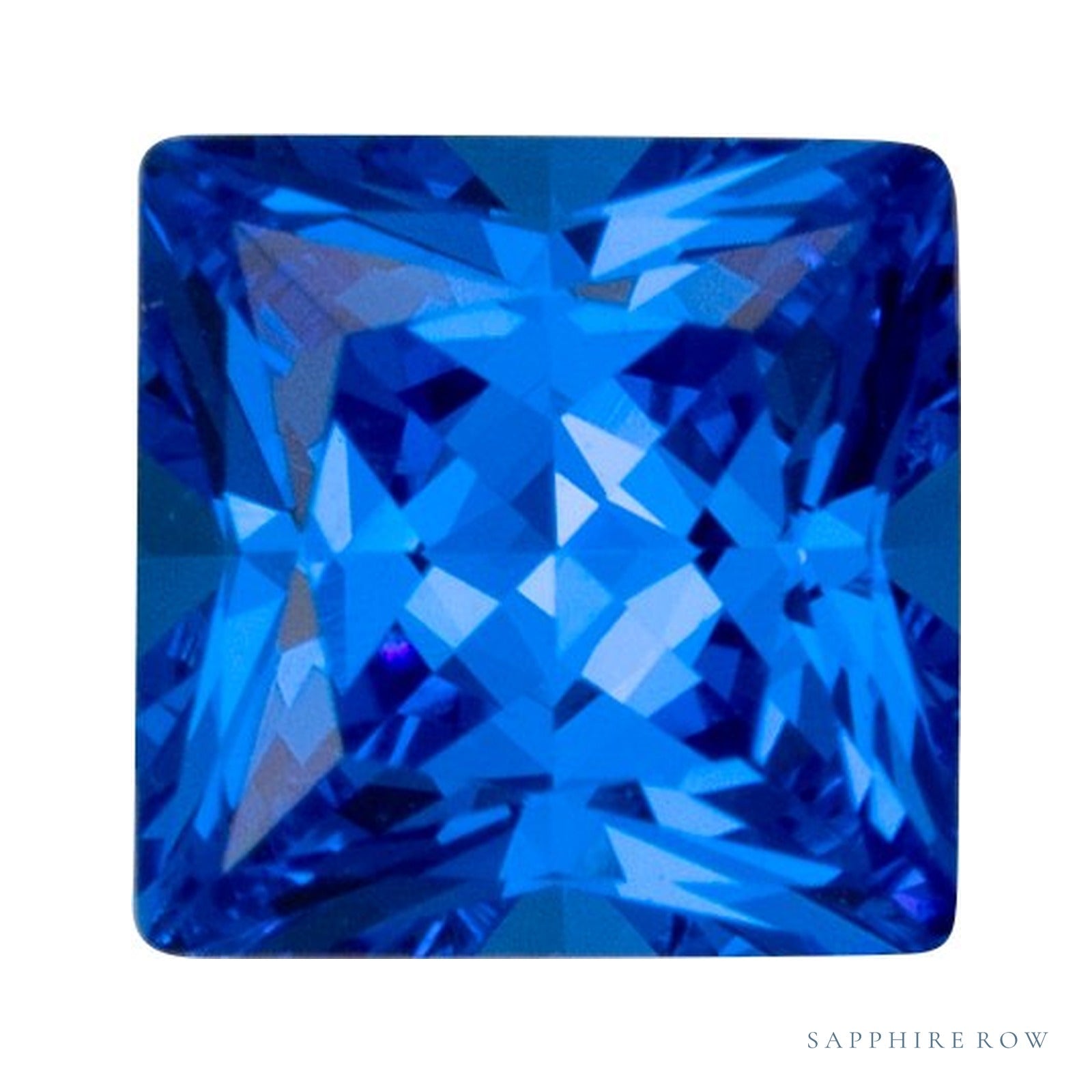 3 mm lab-grown blue spinel, square cut | Sapphire Row · cut4
