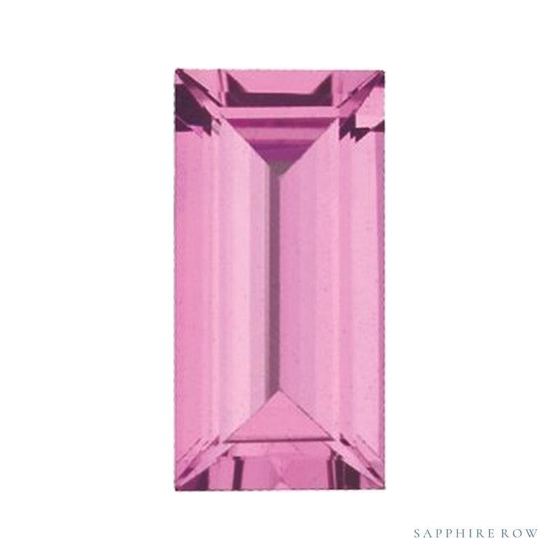 4x2 mm natural pink sapphire, straight baguette cut | Sapphire Row · cut7