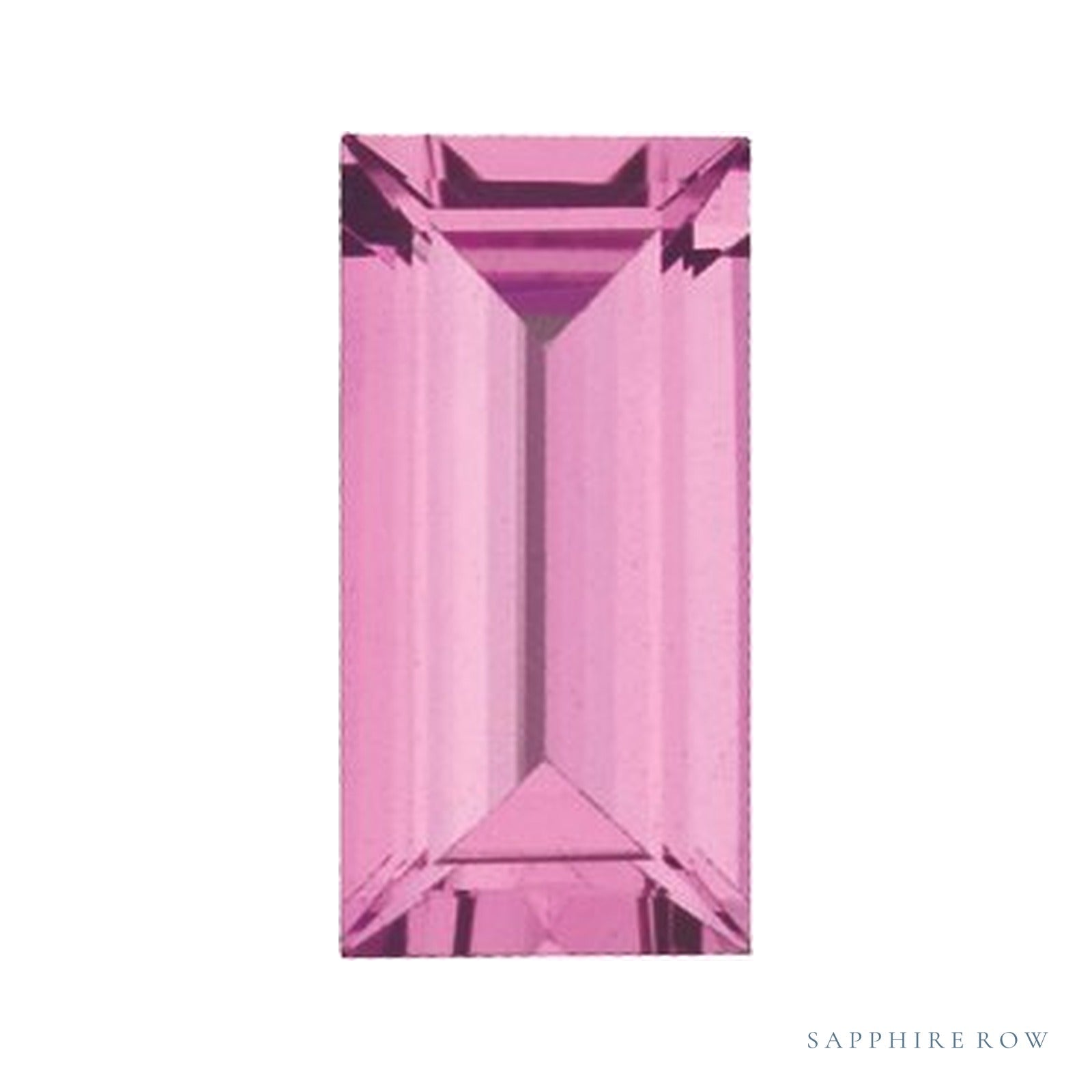 4x2 mm natural pink sapphire, straight baguette cut | Sapphire Row · cut4