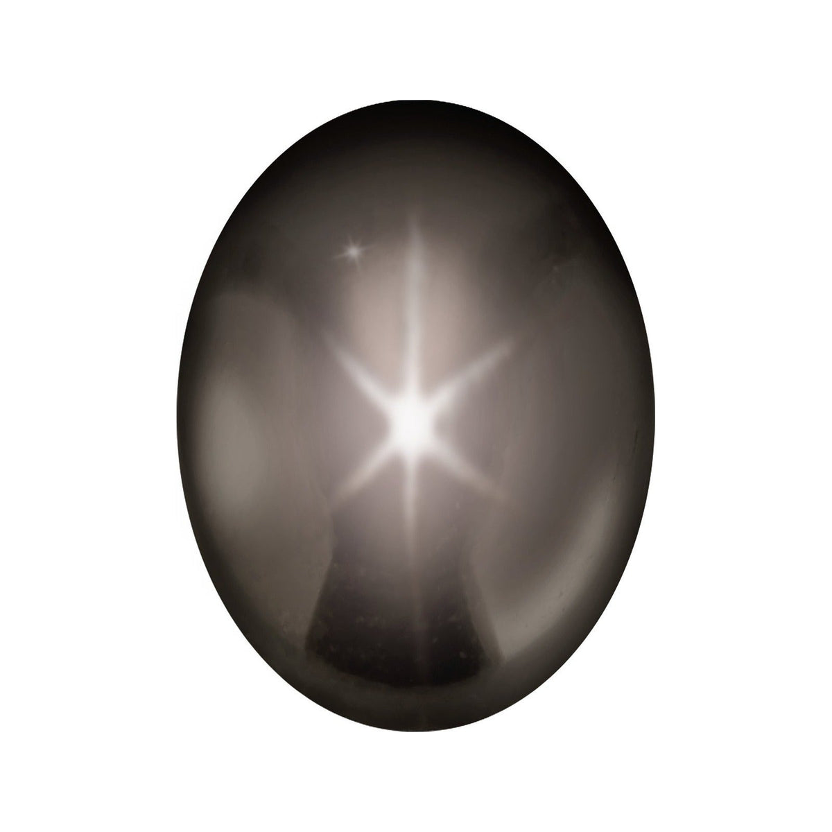 7x5 mm natural black star sapphire, oval cut | Sapphire Row · cut7
