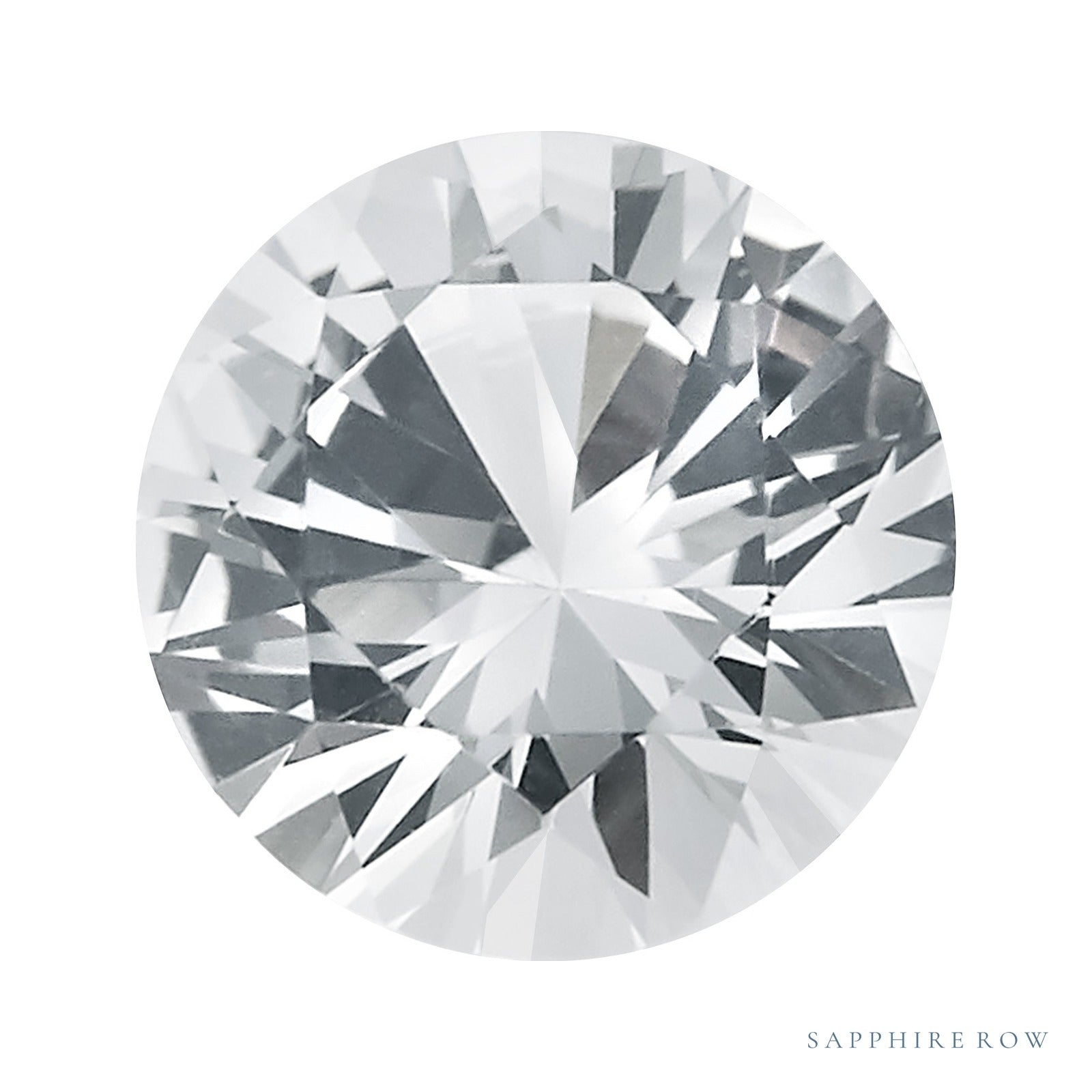 4.5 mm natural white sapphire, round cut | Sapphire Row · cut4