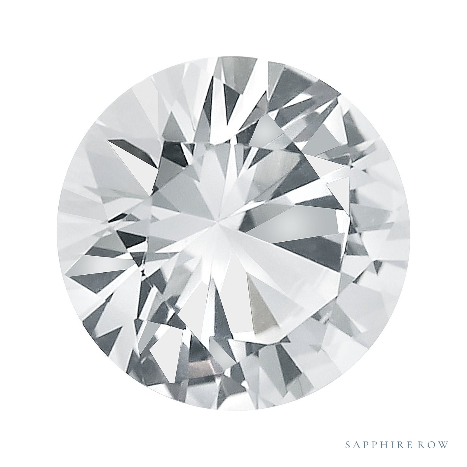 4 mm natural white sapphire, round cut | Sapphire Row · cut4
