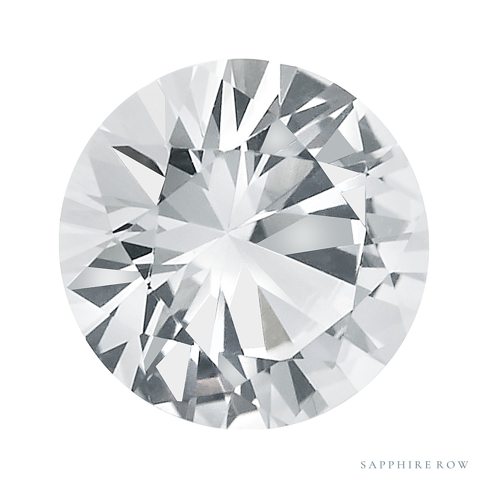 4 mm natural white sapphire, round cut | Sapphire Row · cut4