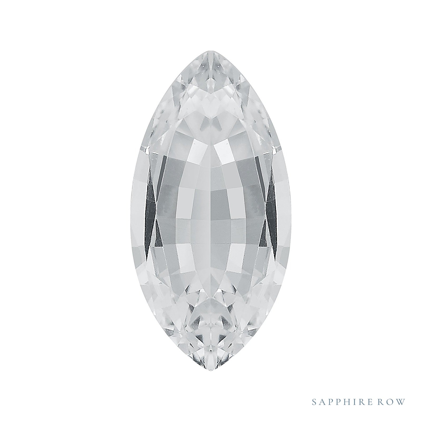 5x3 mm natural white sapphire, marquise cut | Sapphire Row · cut4