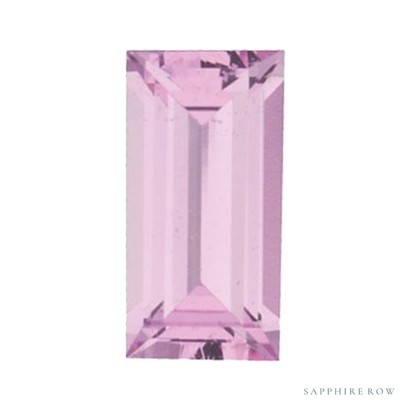4x2 mm natural pink sapphire, straight baguette cut | Sapphire Row · cut7