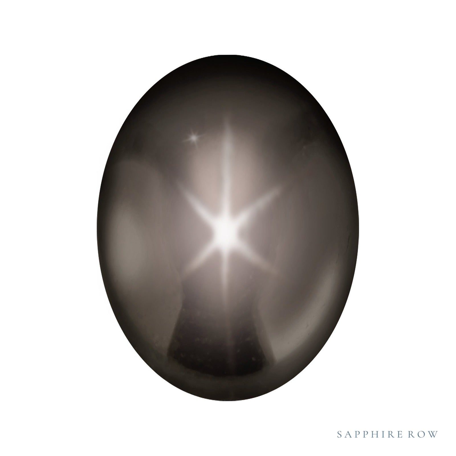 8x6 mm natural black star sapphire, oval cut | Sapphire Row · cut4