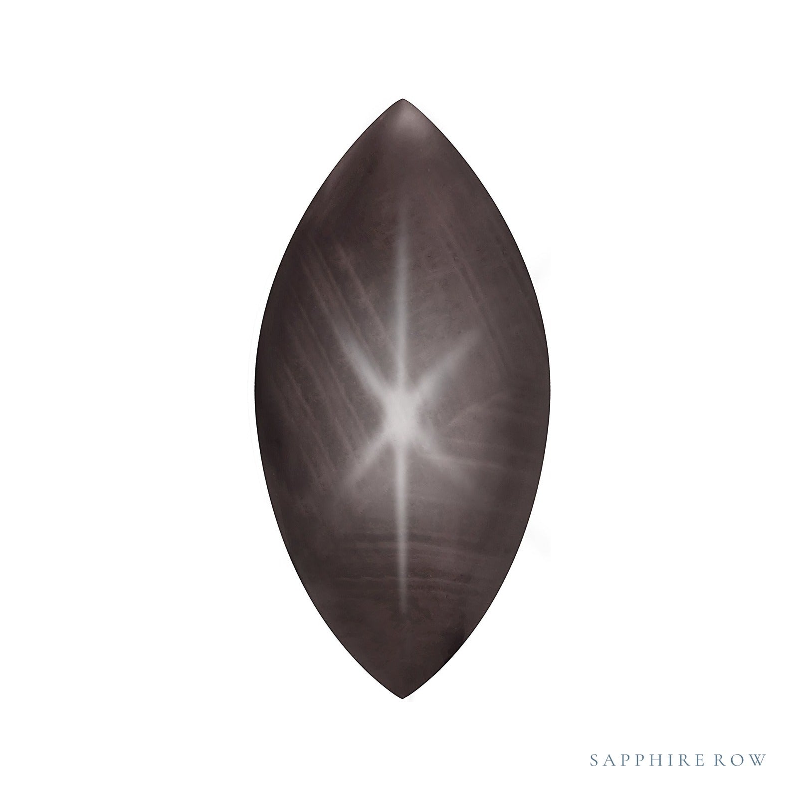 8x4 mm natural black star sapphire, marquise cut | Sapphire Row · cut4