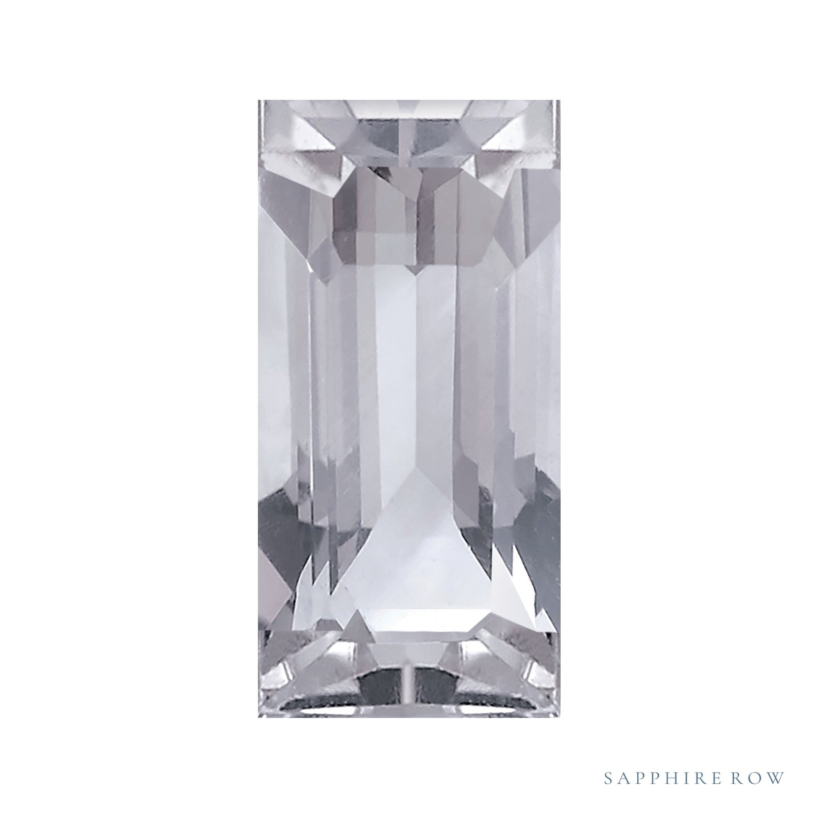 4x2 mm natural white sapphire, straight baguette cut | Sapphire Row · cut4