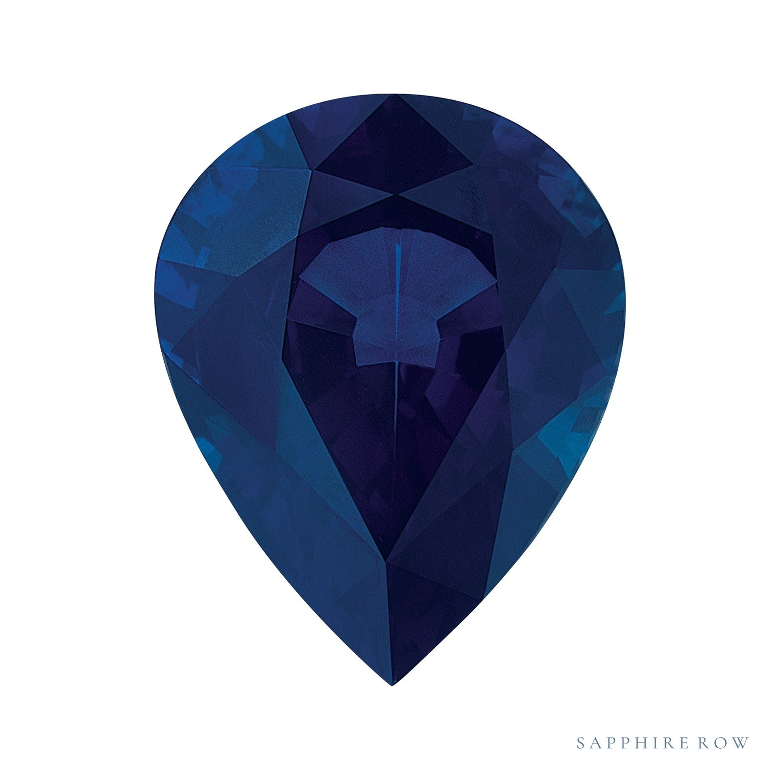 4x3 mm natural blue sapphire, pear cut | Sapphire Row · cut4