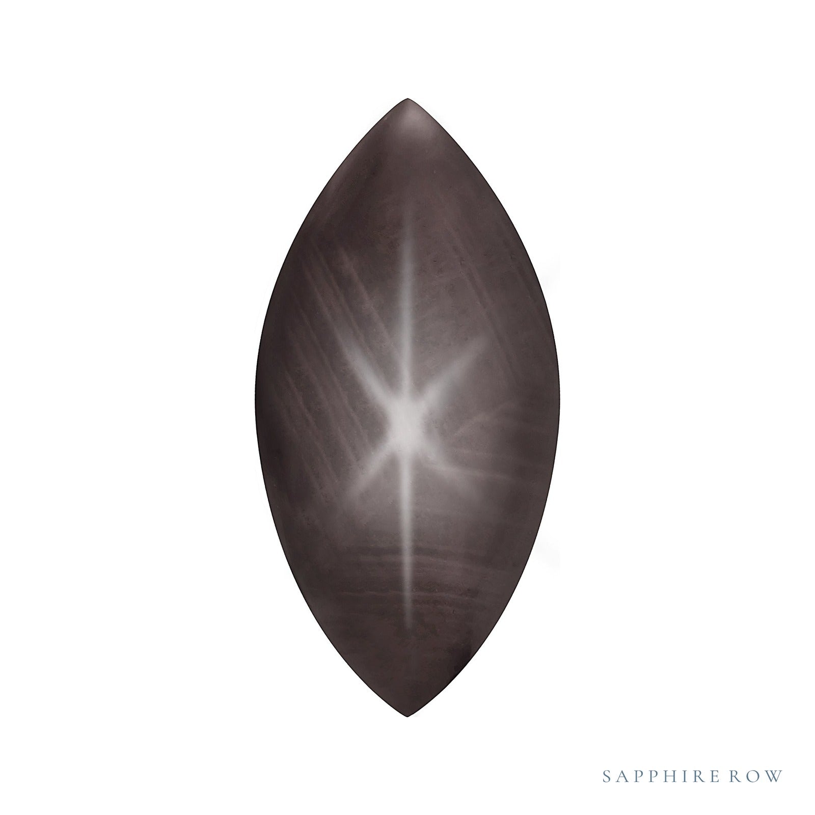 10x5 mm natural black star sapphire, marquise cut | Sapphire Row · cut4
