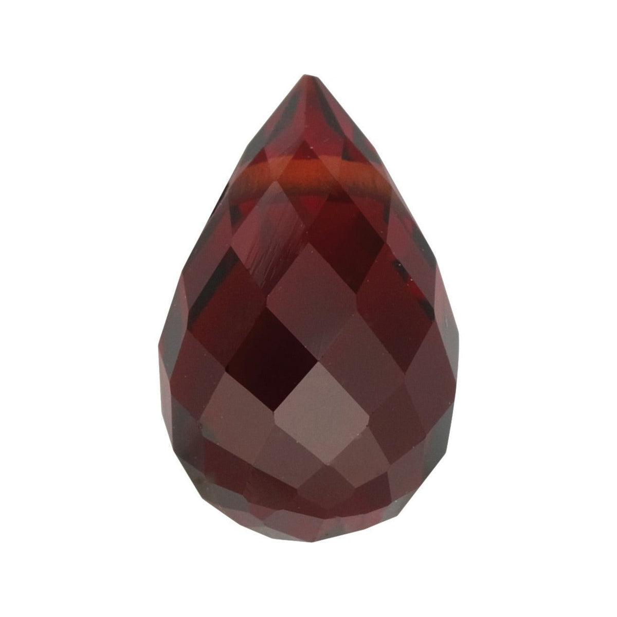 6x4 mm natural dark orange red mozambique garnet, briolette cut | Sapphire Row · cut7