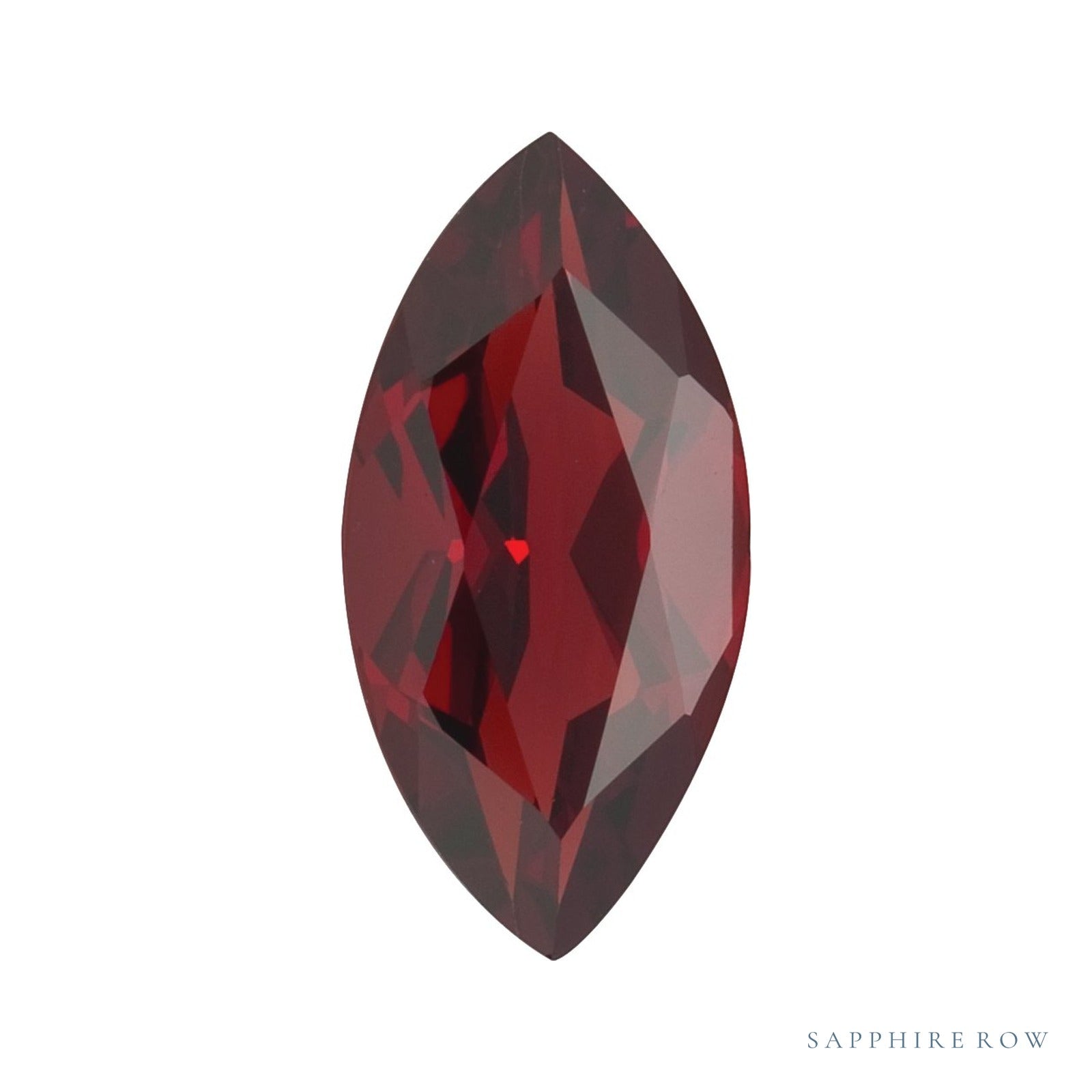 12x6 mm natural dark orange red mozambique garnet, marquise cut | Sapphire Row · cut4