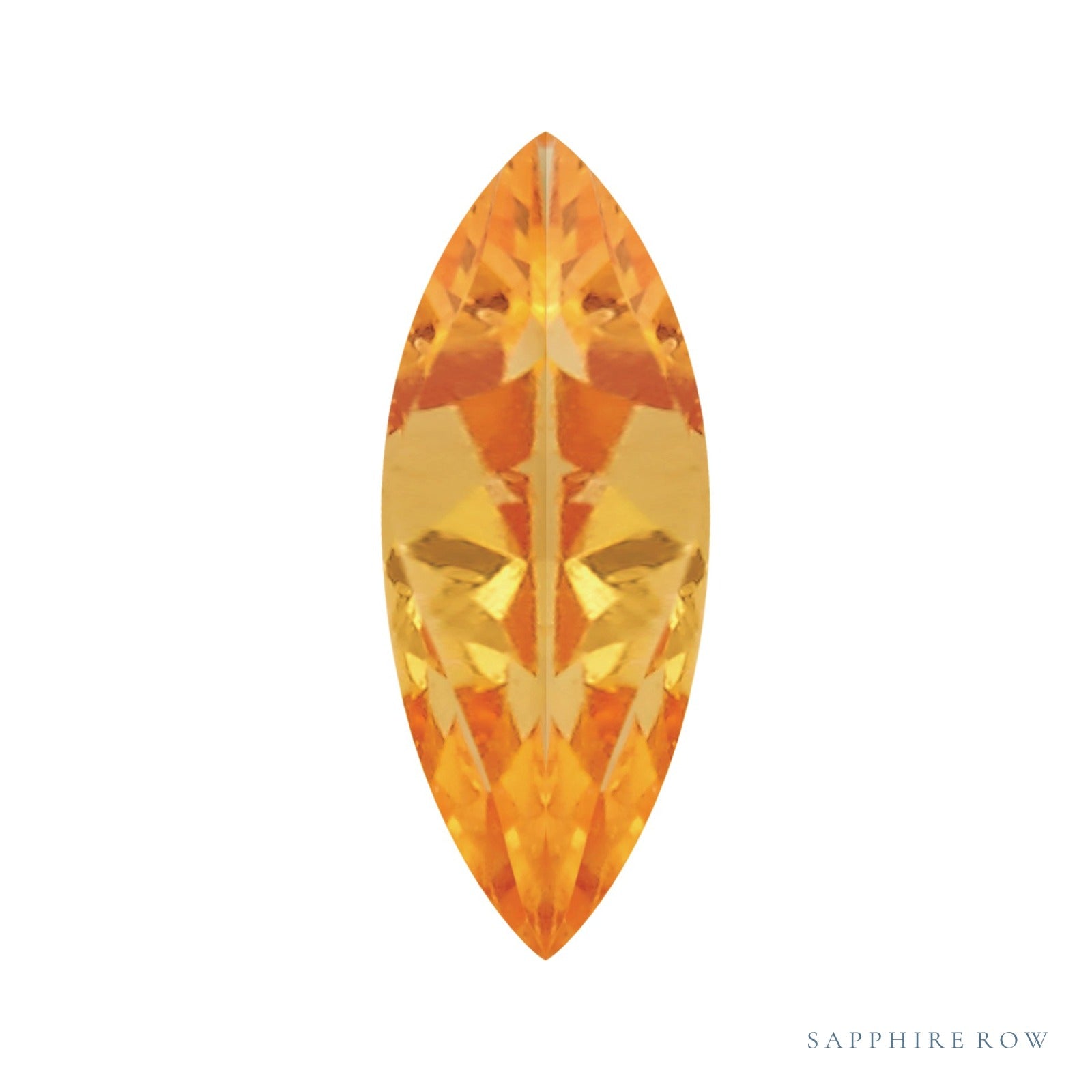 5x2.5 mm natural orange spessartite garnet, marquise cut | Sapphire Row · cut4