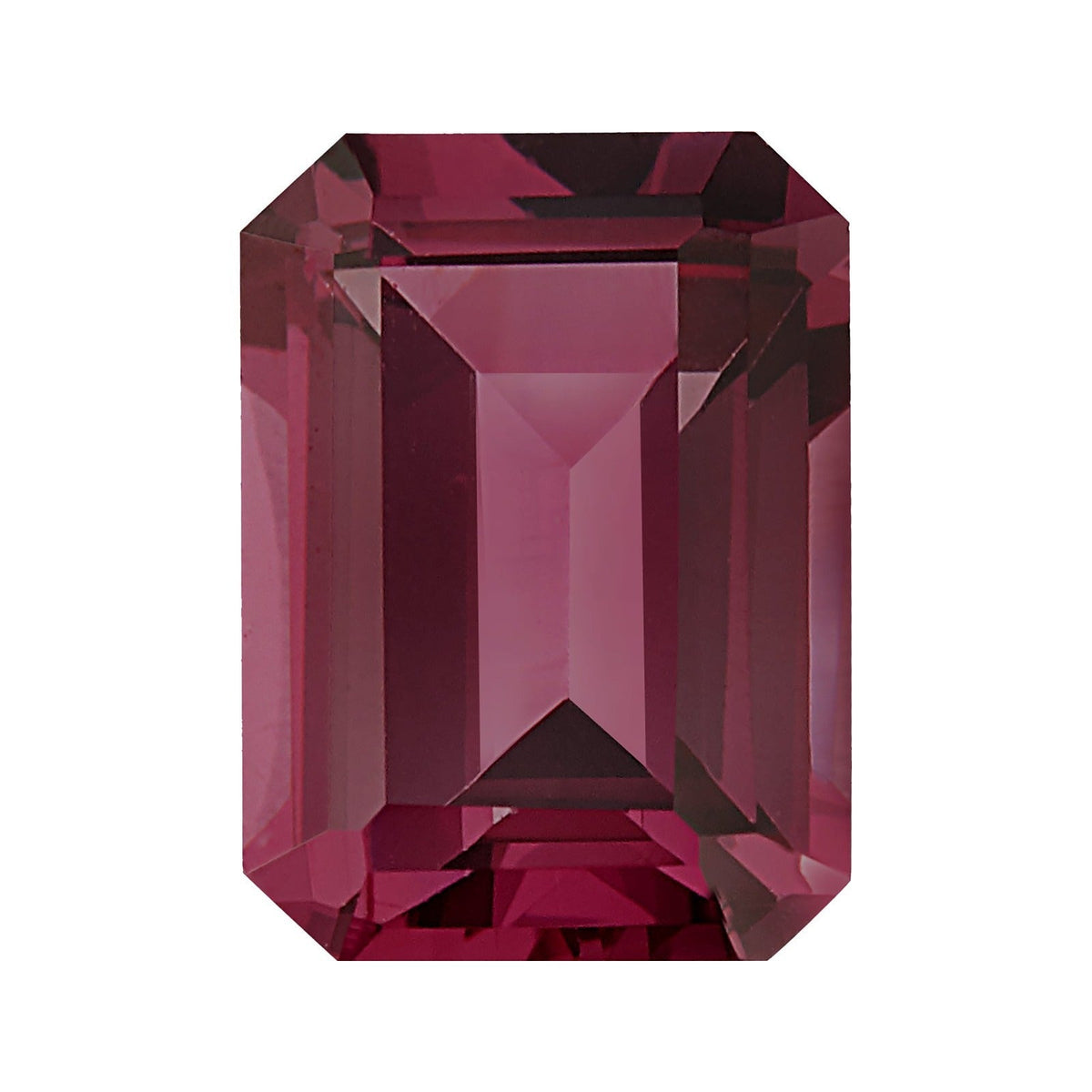 6x4 mm natural purplish red rhodolite garnet, emerald cut | Sapphire Row · cut7