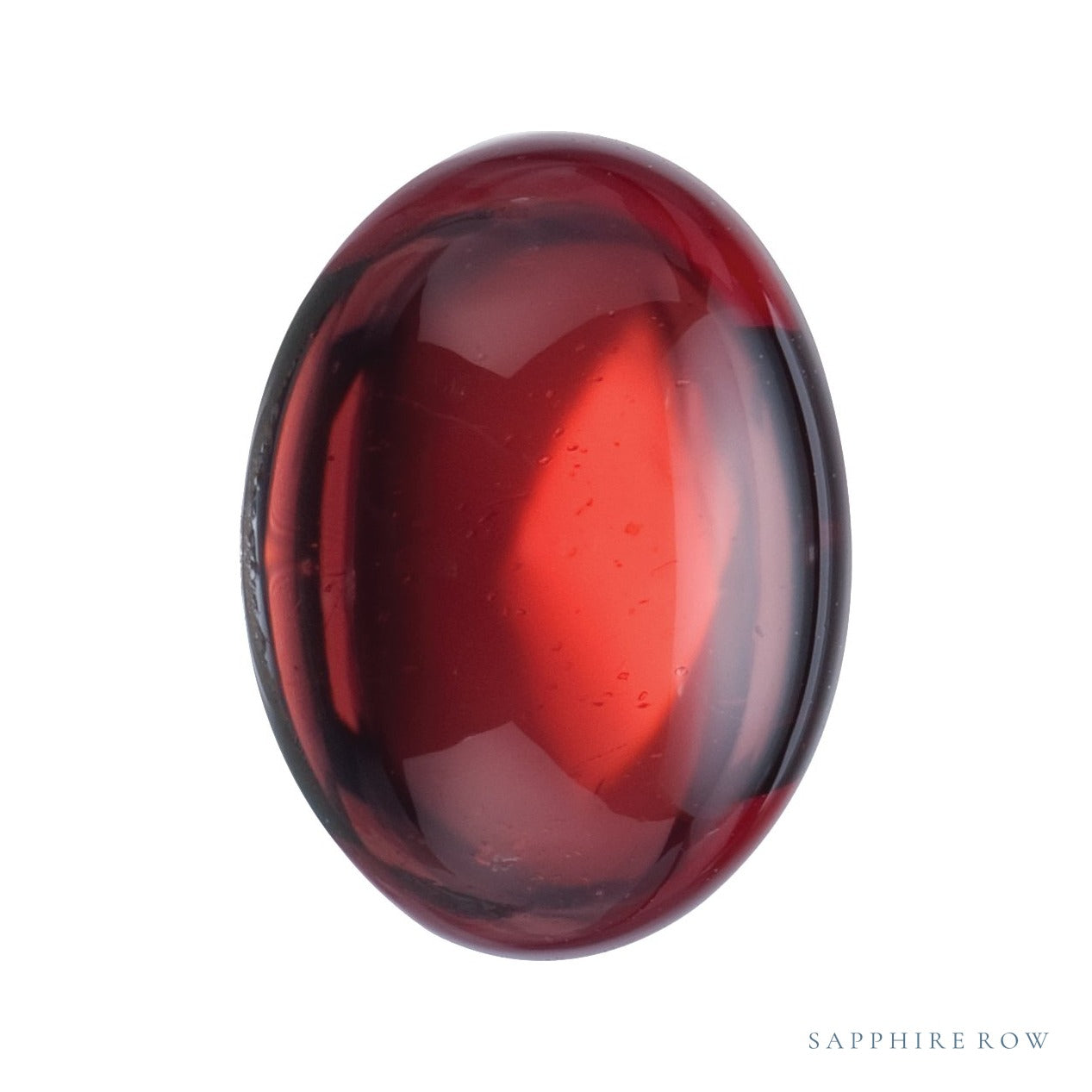 8x6 mm natural dark orange red mozambique garnet, oval cut | Sapphire Row · cut6