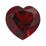 7 mm natural dark orange red mozambique garnet, heart cut | Sapphire Row · cut7