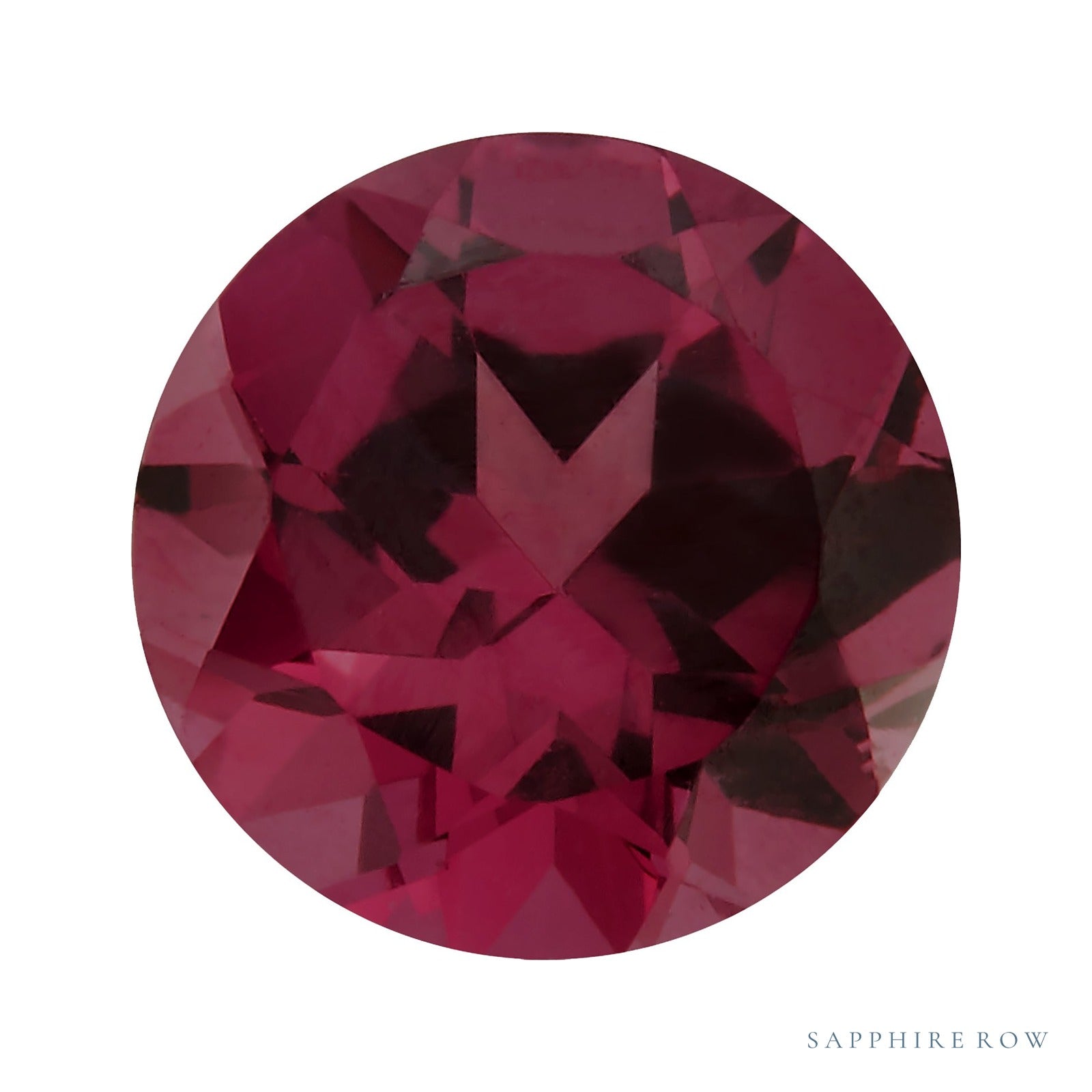 4.25 mm natural purplish red rhodolite garnet, round cut | Sapphire Row · cut4