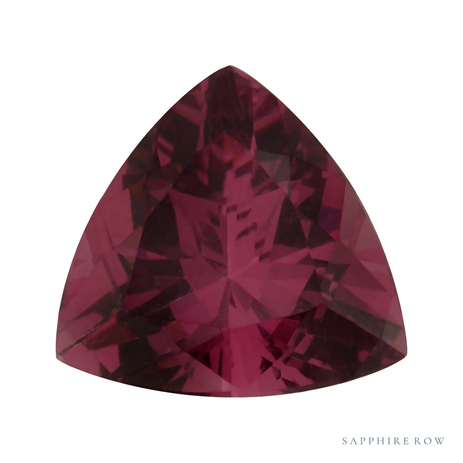 5 mm natural purplish red rhodolite garnet, trillion cut | Sapphire Row · cut4