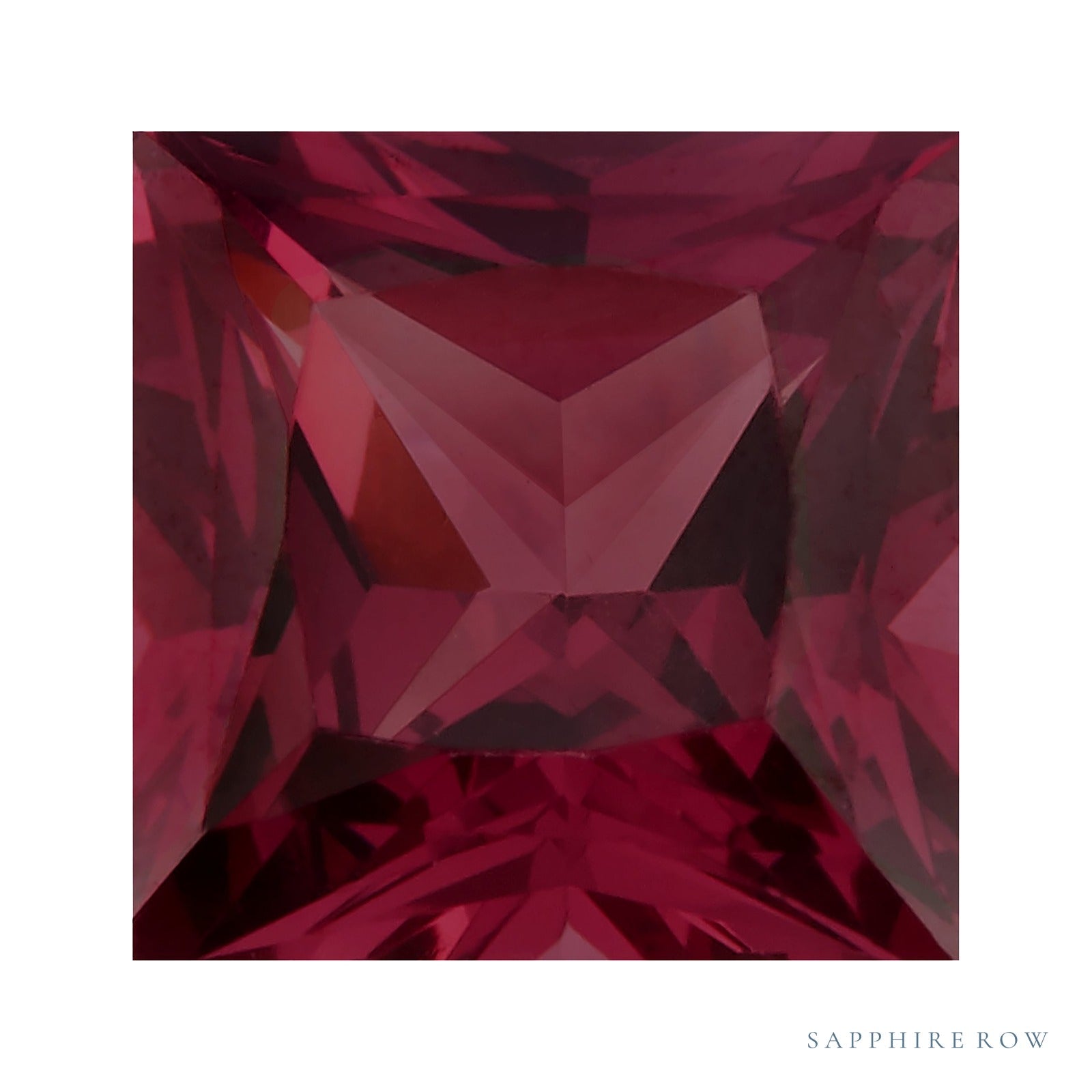 5 mm natural purplish red rhodolite garnet, square cut | Sapphire Row · cut4