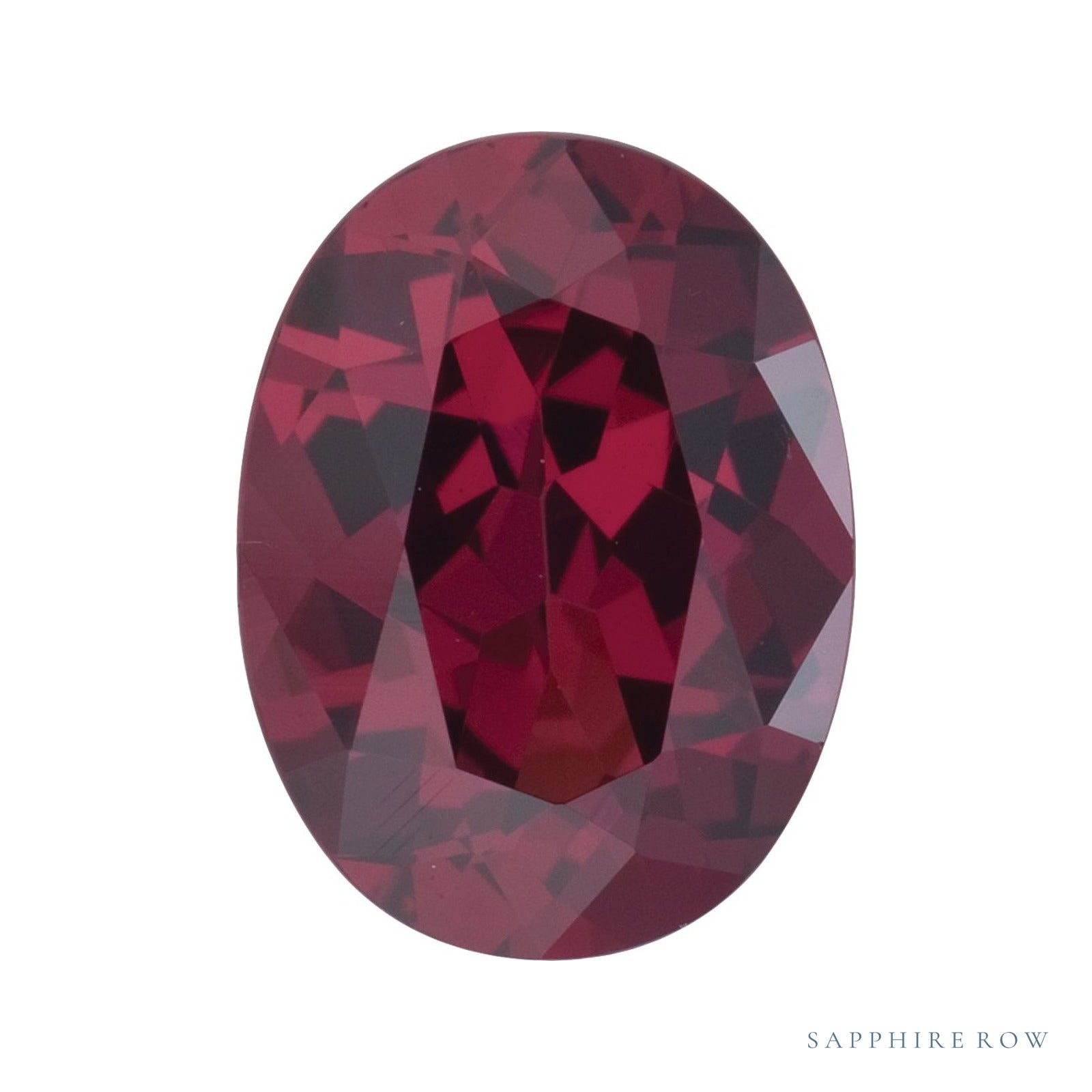 5x3 mm natural purplish red rhodolite garnet, oval cut | Sapphire Row · cut4