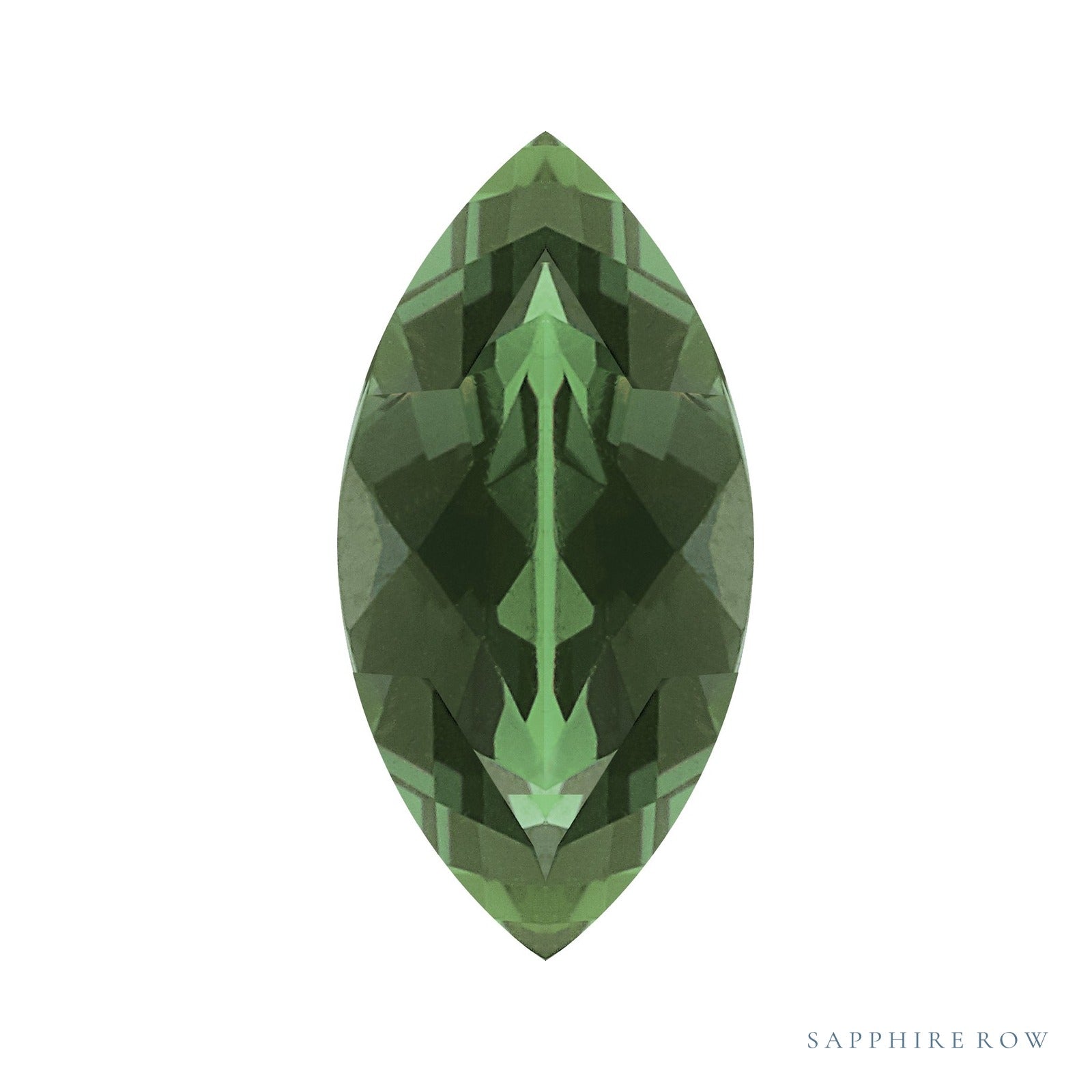 5x2.5 mm natural green tourmaline, marquise cut | Sapphire Row · cut4