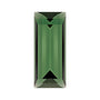 4x2 mm natural green tourmaline, straight baguette cut | Sapphire Row · cut7