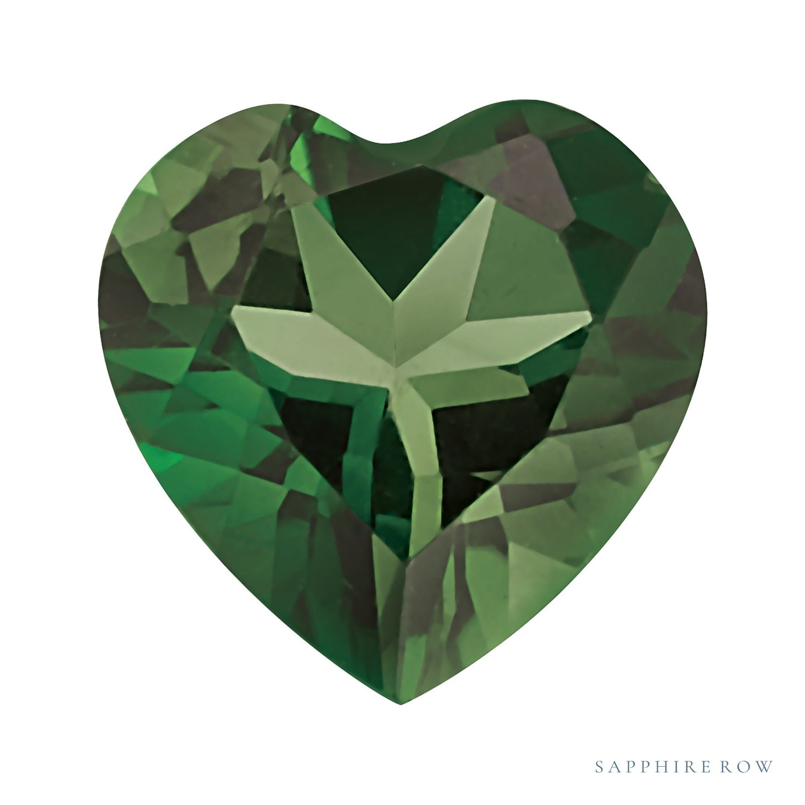 4 mm natural green tourmaline, heart cut | Sapphire Row · cut4
