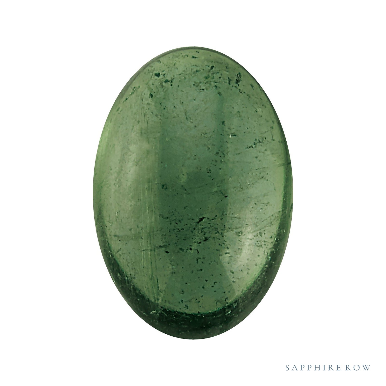 5x3 mm natural green tourmaline, oval cut | Sapphire Row · cut4