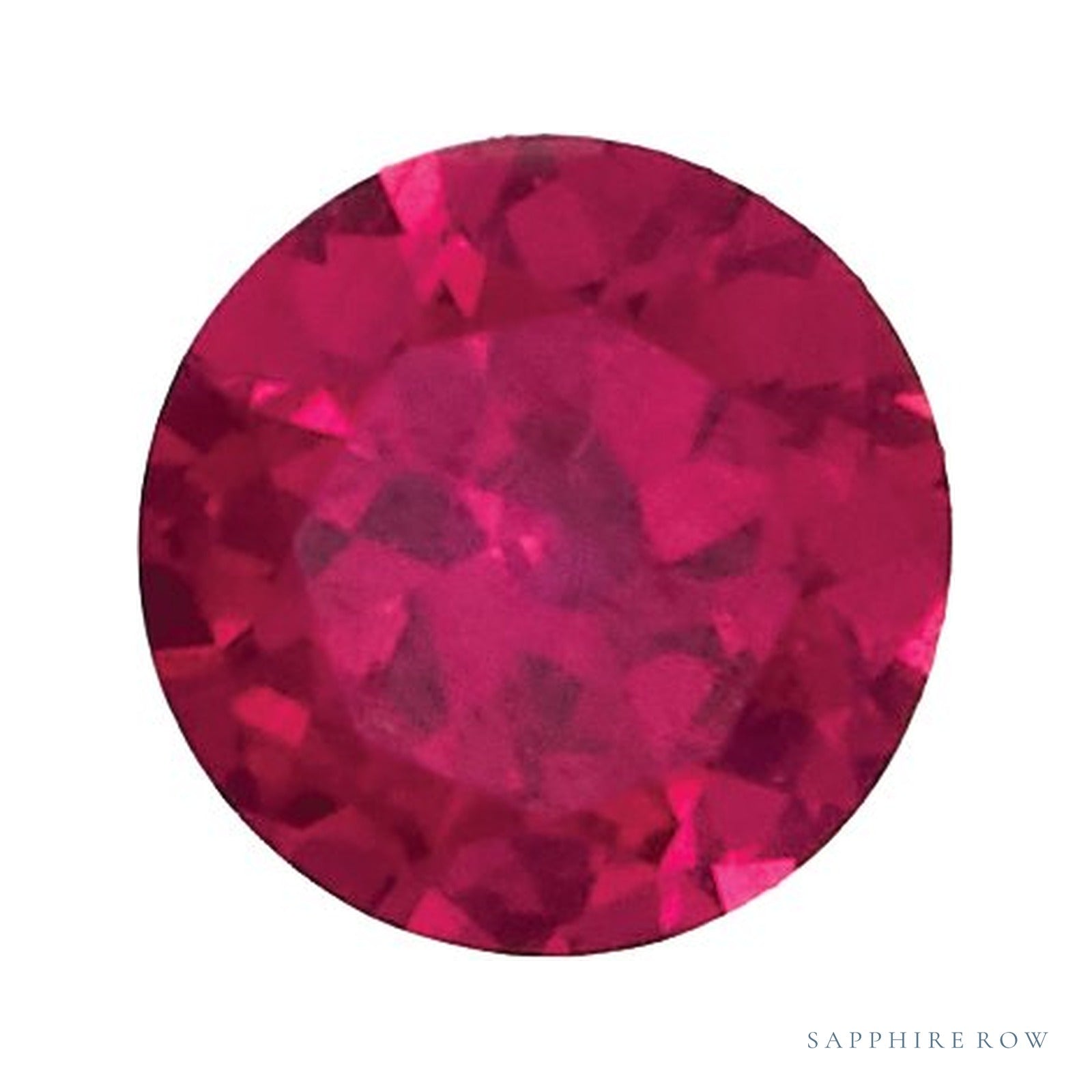 8 mm natural red ruby, round cut | Sapphire Row · cut4