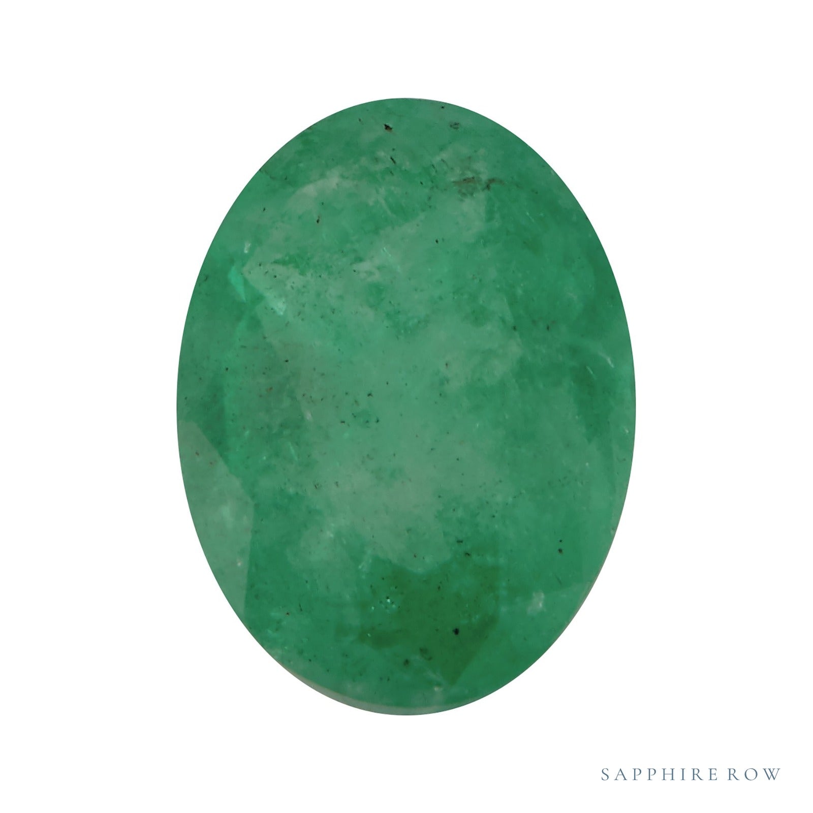 5x3 mm natural green emerald, oval cut | Sapphire Row · cut4