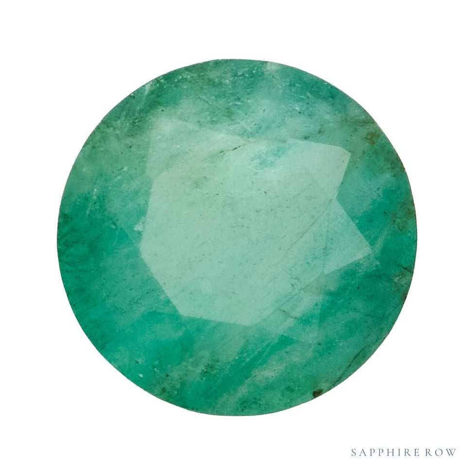 4 mm natural green emerald, round cut | Sapphire Row · cut6