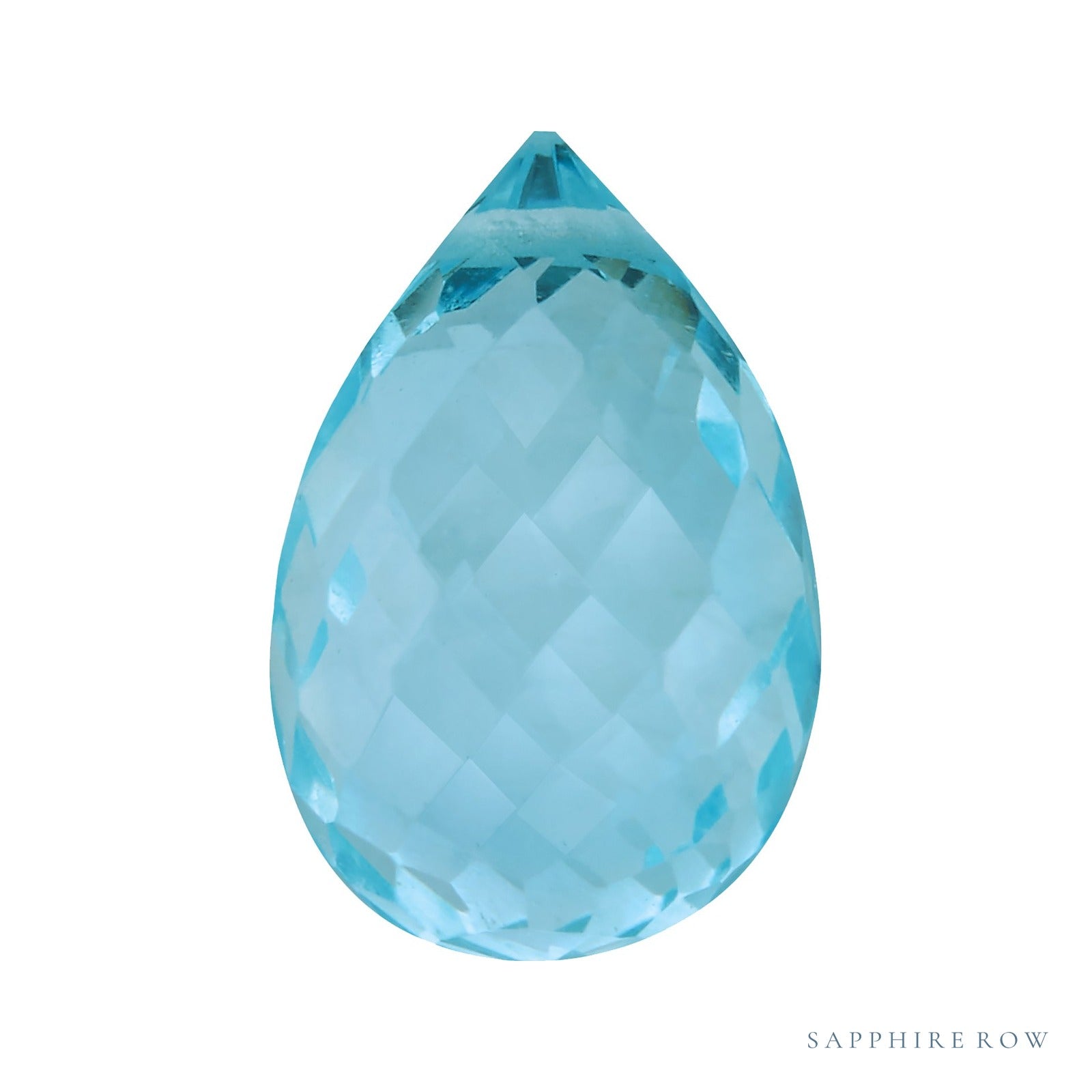 6x4 mm natural sky blue topaz, briolette cut | Sapphire Row · cut4