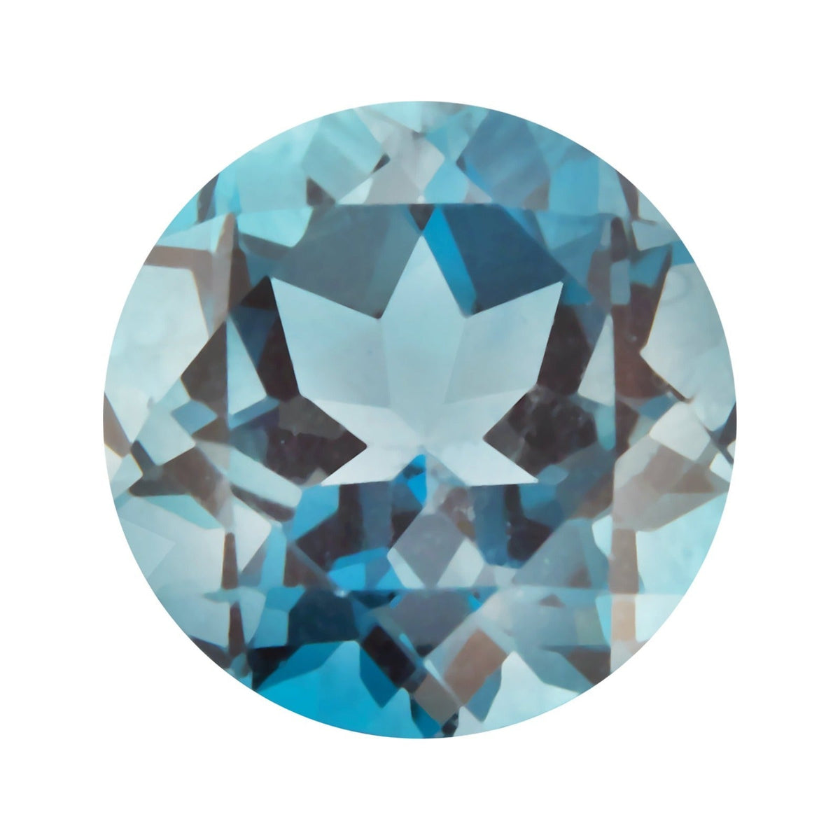 6 mm natural london blue topaz, round cut | Sapphire Row · cut7