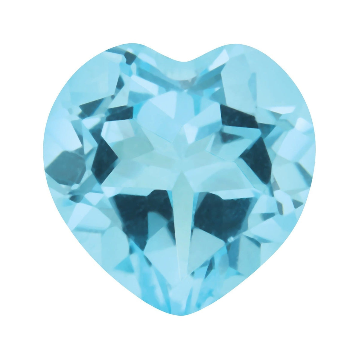 6 mm natural sky blue topaz, heart cut | Sapphire Row · cut7