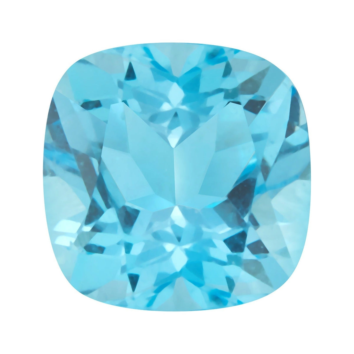 5 mm natural swiss blue topaz, cushion cut | Sapphire Row · cut7