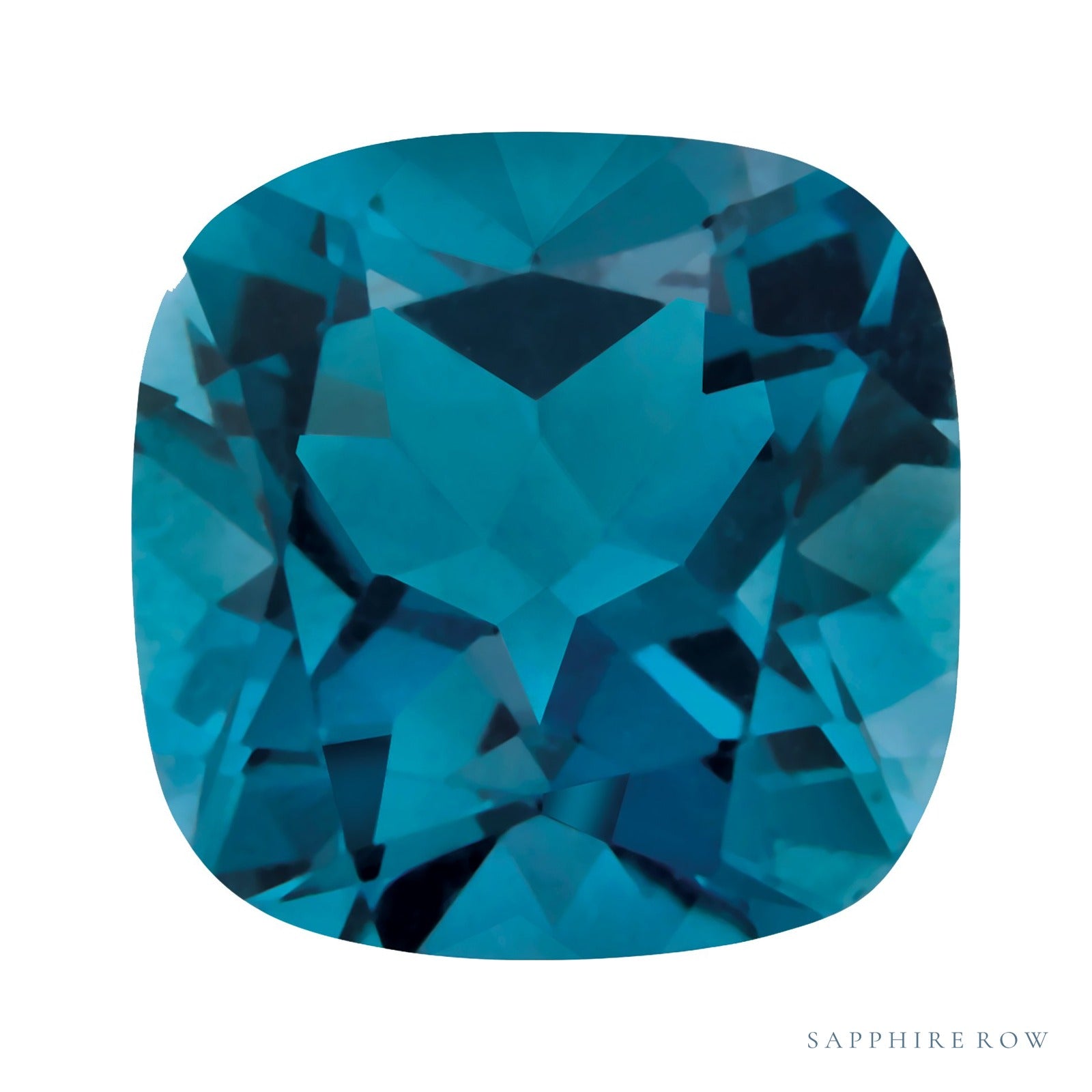 6 mm natural london blue topaz, cushion cut | Sapphire Row · cut4