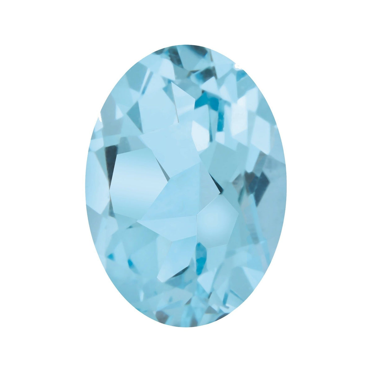 10x8 mm natural sky blue topaz, oval cut | Sapphire Row · cut7