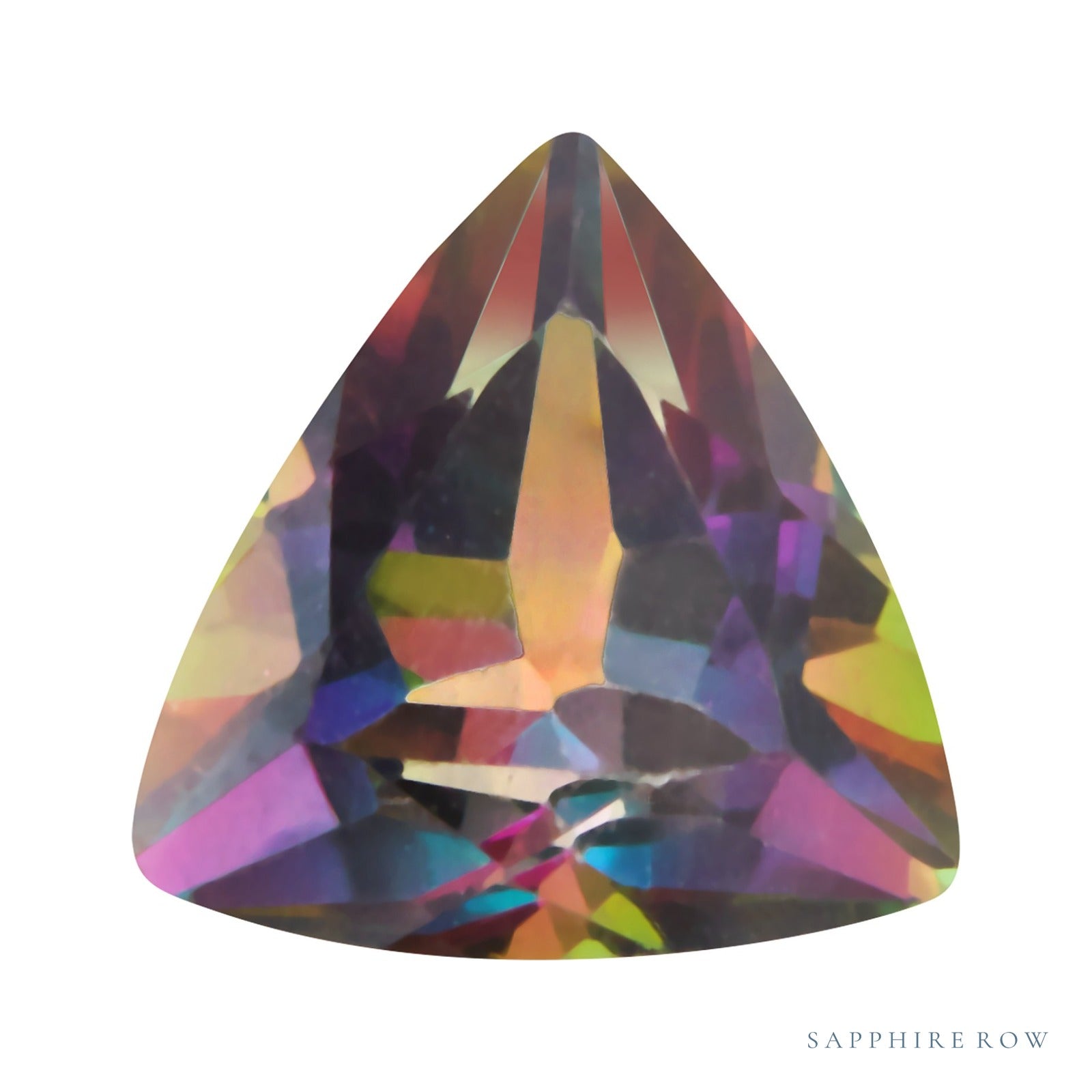 9 mm natural green mystic topaz, trillion cut | Sapphire Row · cut4