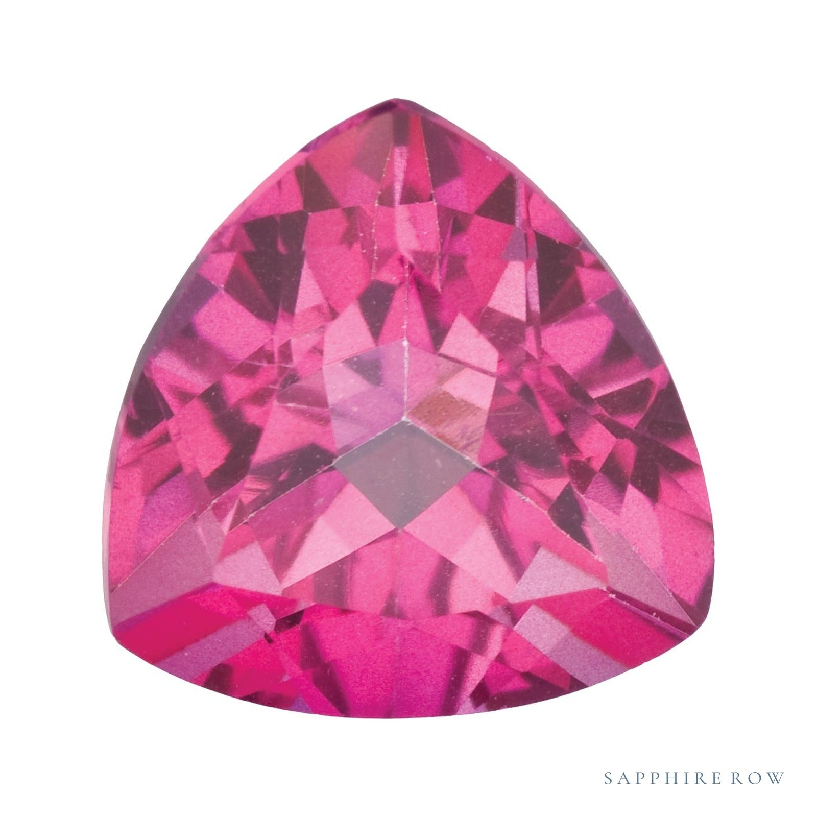 9 mm natural pure pink mystic topaz, trillion cut | Sapphire Row · cut4