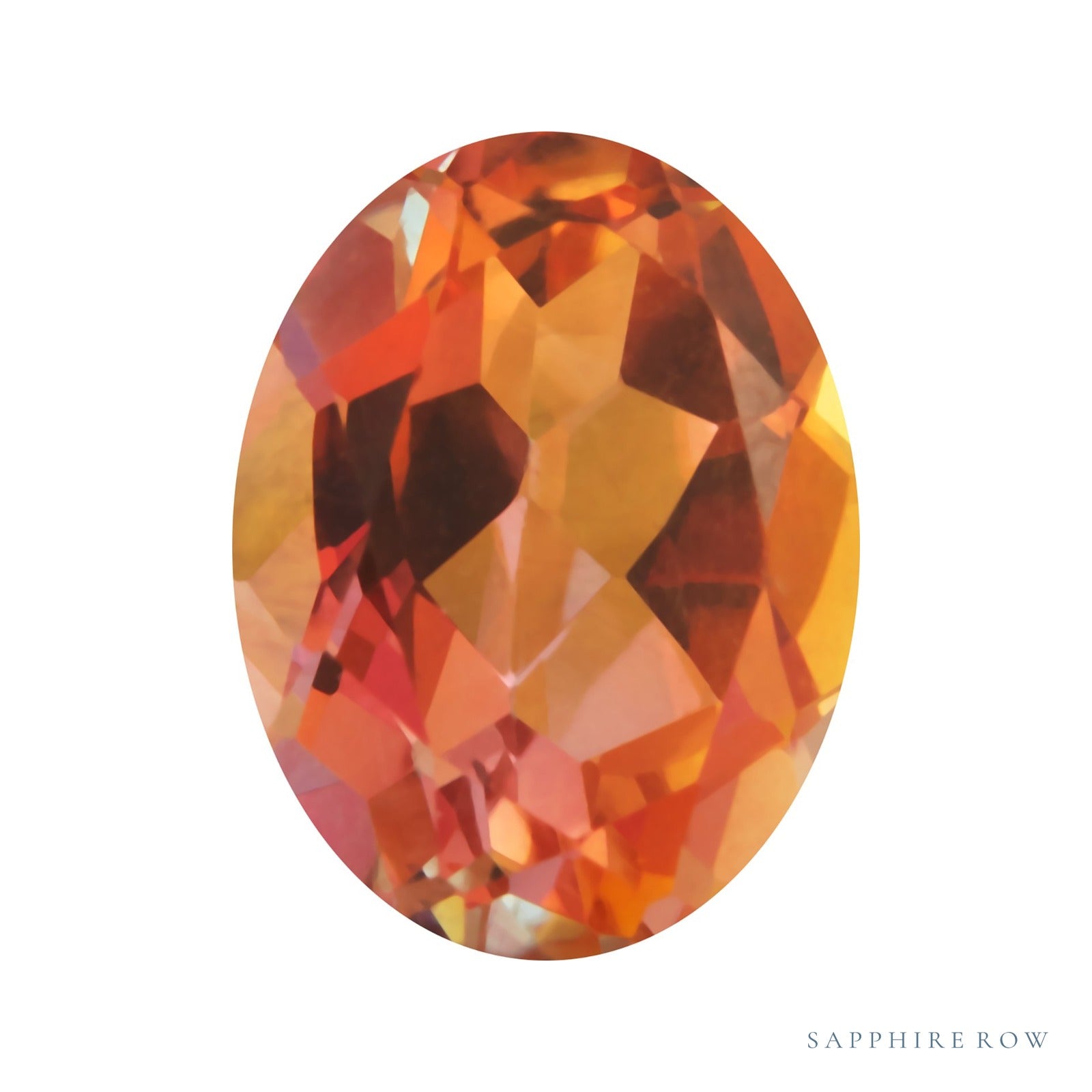 10x8 mm natural sunrise mystic topaz, oval cut | Sapphire Row · cut4