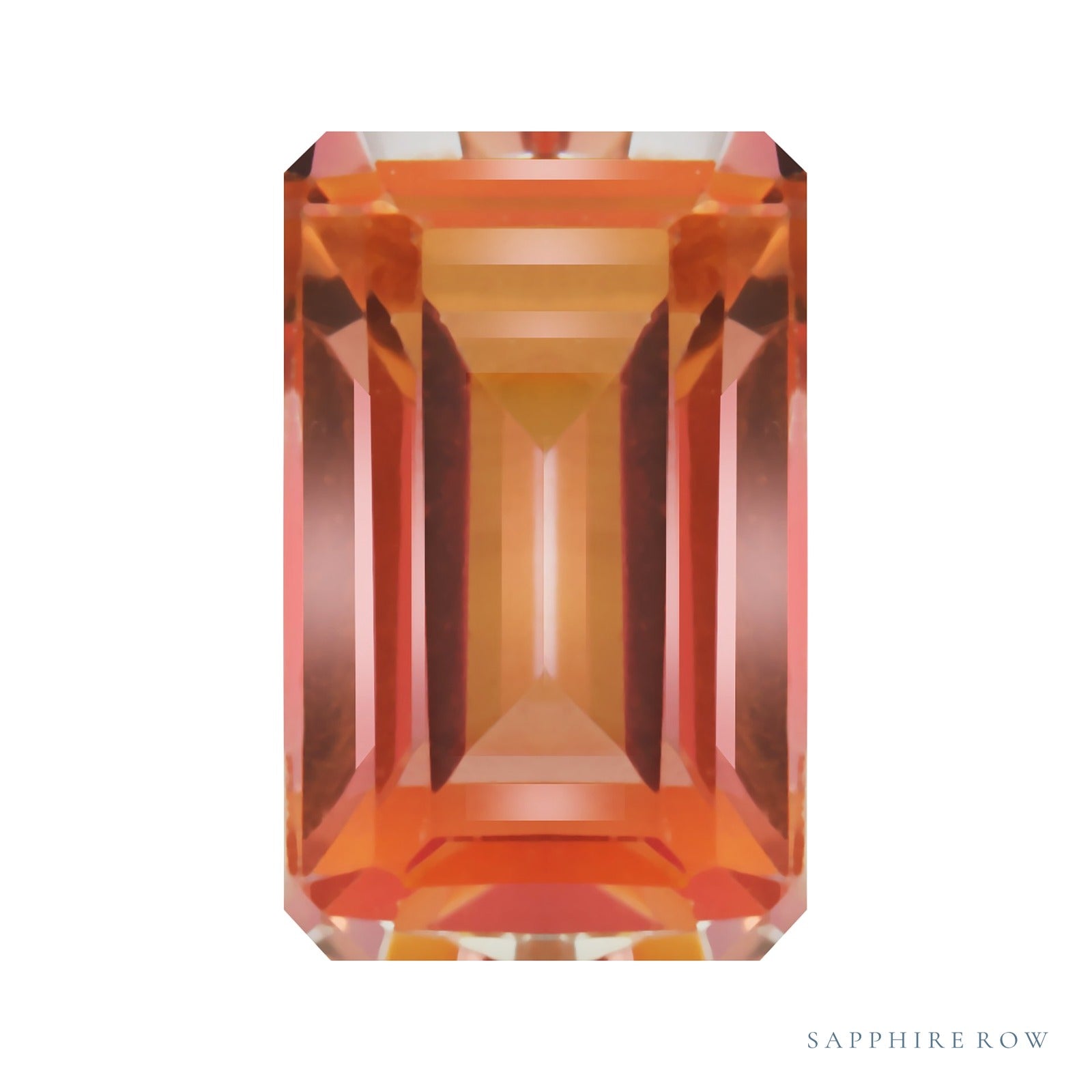 8x6 mm natural sunrise mystic topaz, emerald cut | Sapphire Row · cut4