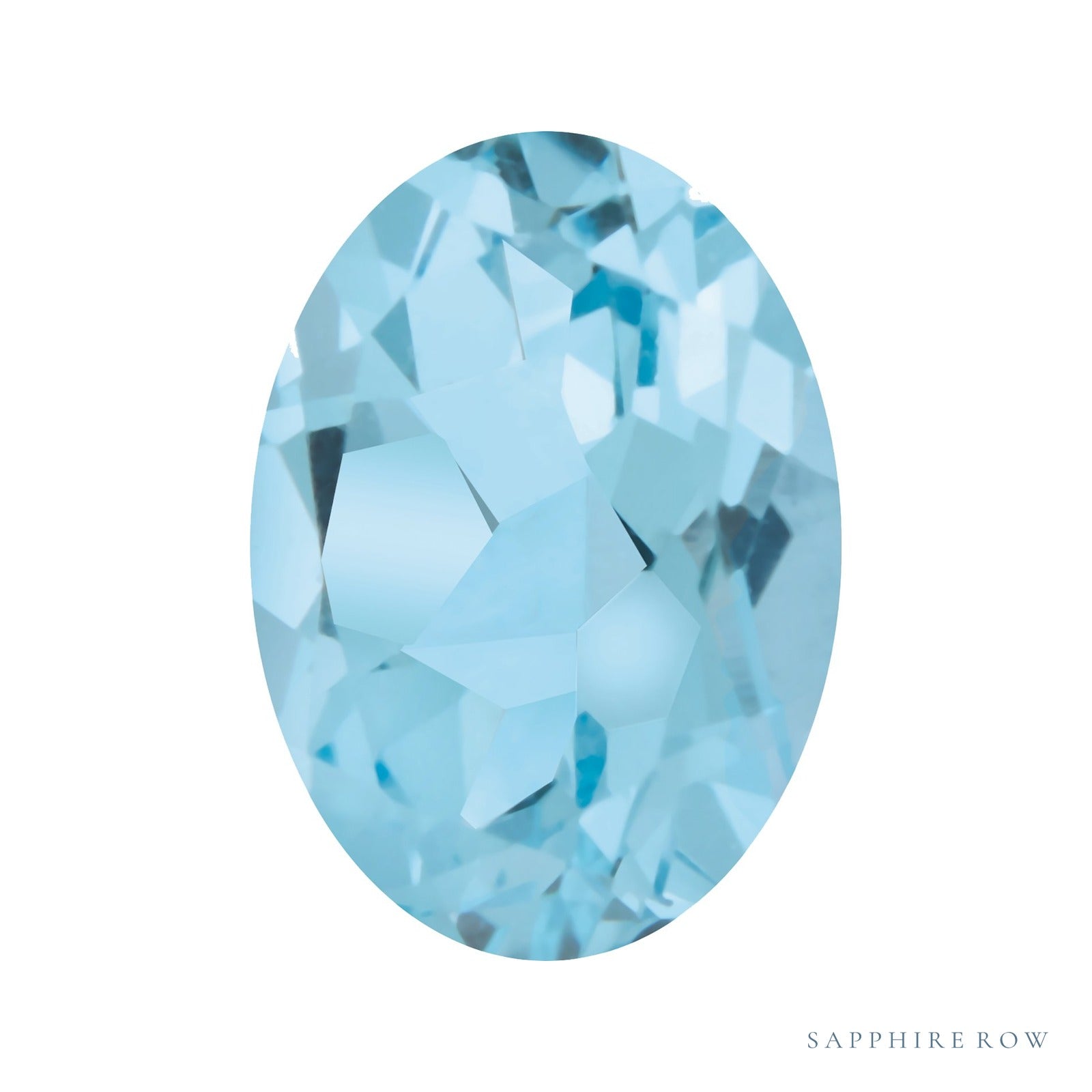 9x7 mm natural sky blue topaz, oval cut | Sapphire Row · cut4