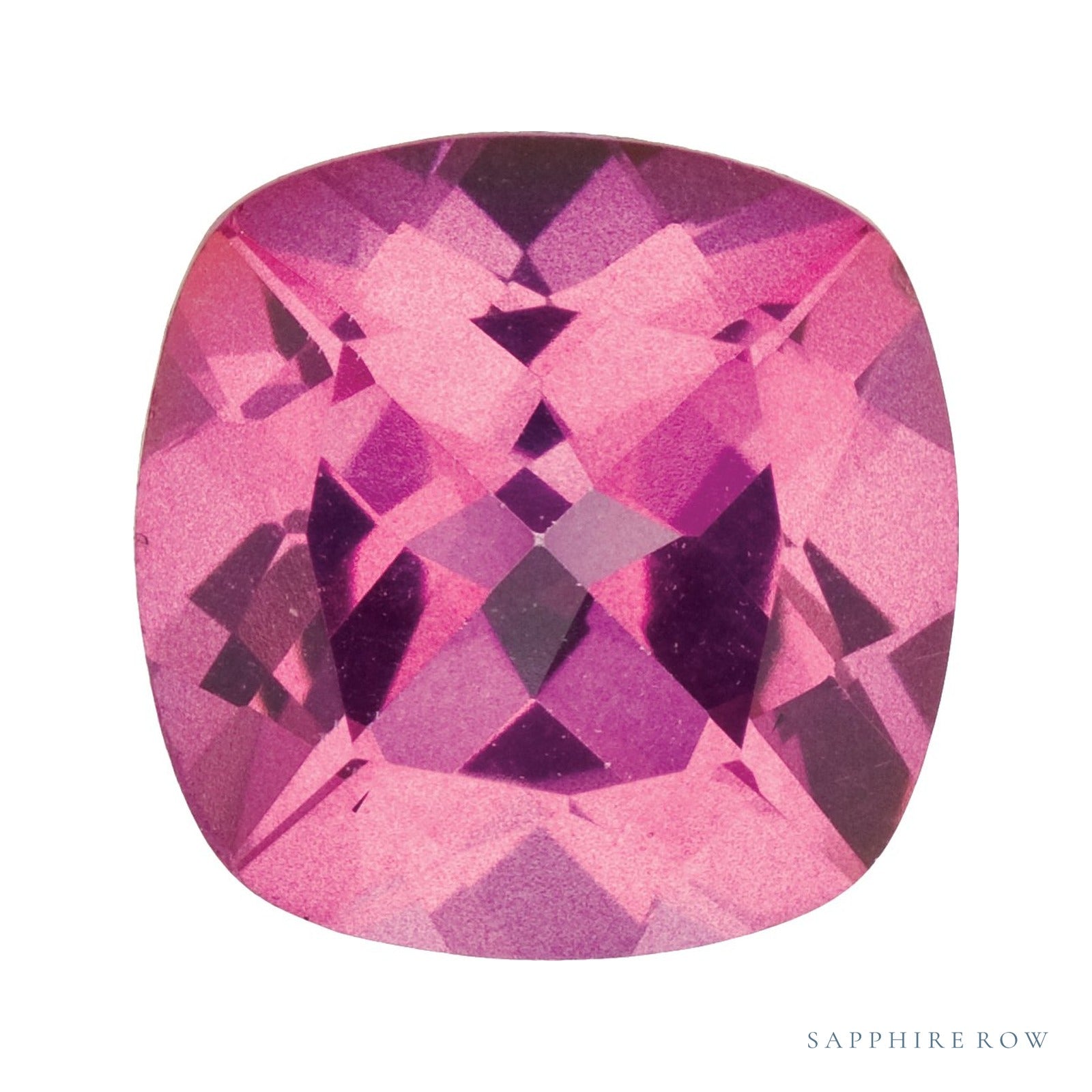 6 mm natural pure pink mystic topaz, cushion cut | Sapphire Row · cut4