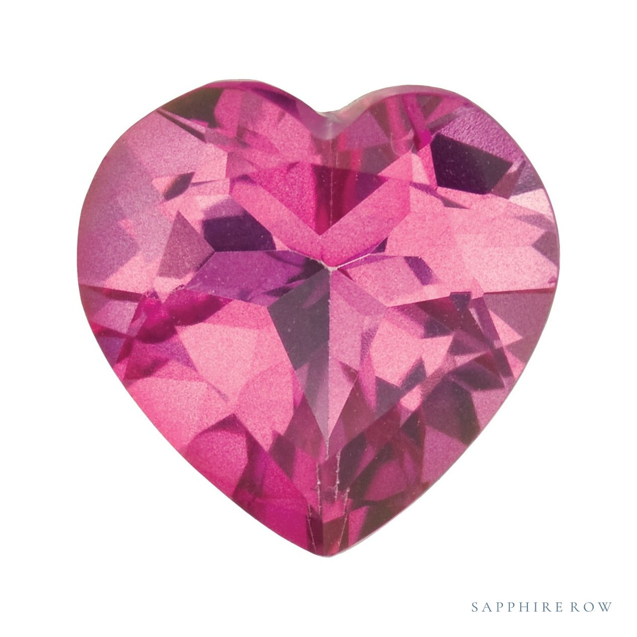 7 mm natural pure pink mystic topaz, heart cut | Sapphire Row · cut7