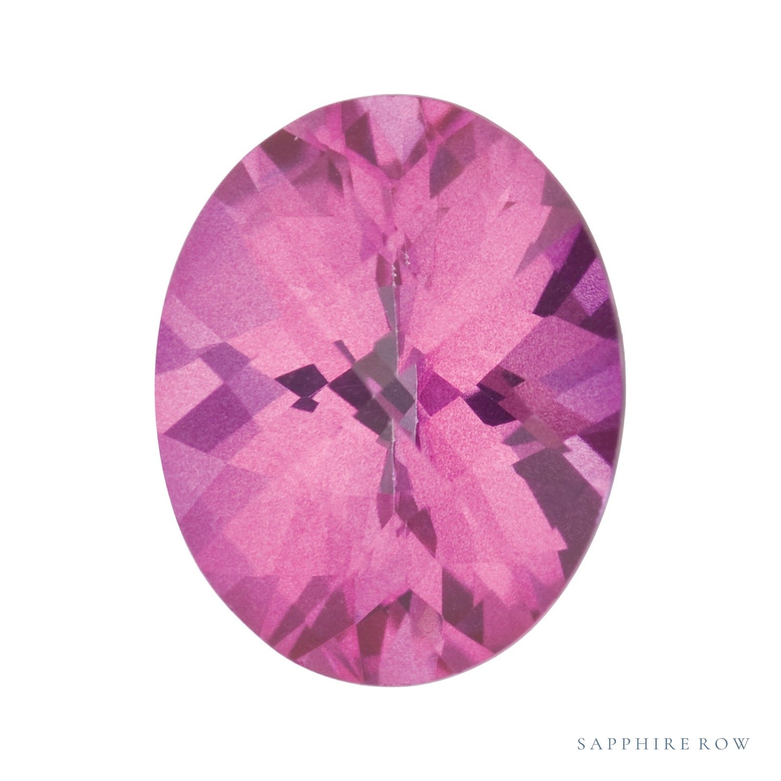 10x8 mm natural pure pink mystic topaz, oval cut | Sapphire Row · cut4