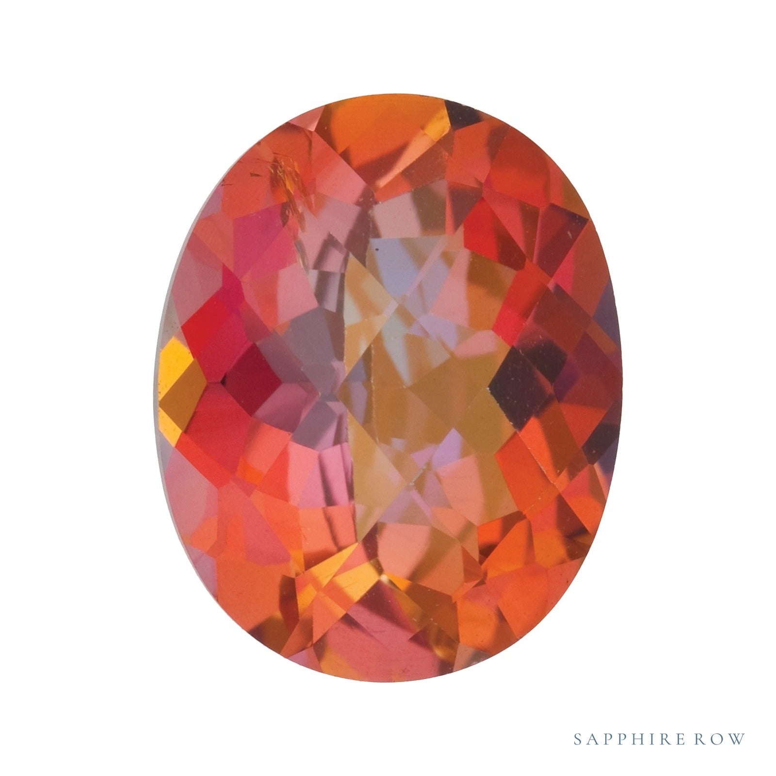 10x8 mm natural sunrise mystic topaz, oval cut | Sapphire Row · cut4