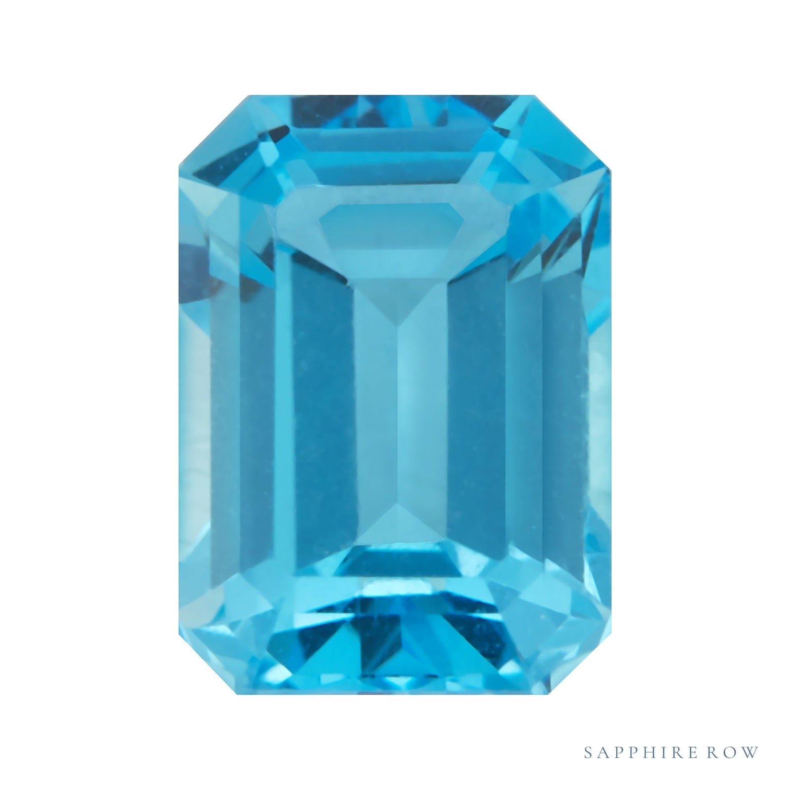 7x5 mm natural swiss blue topaz, emerald cut | Sapphire Row · cut4