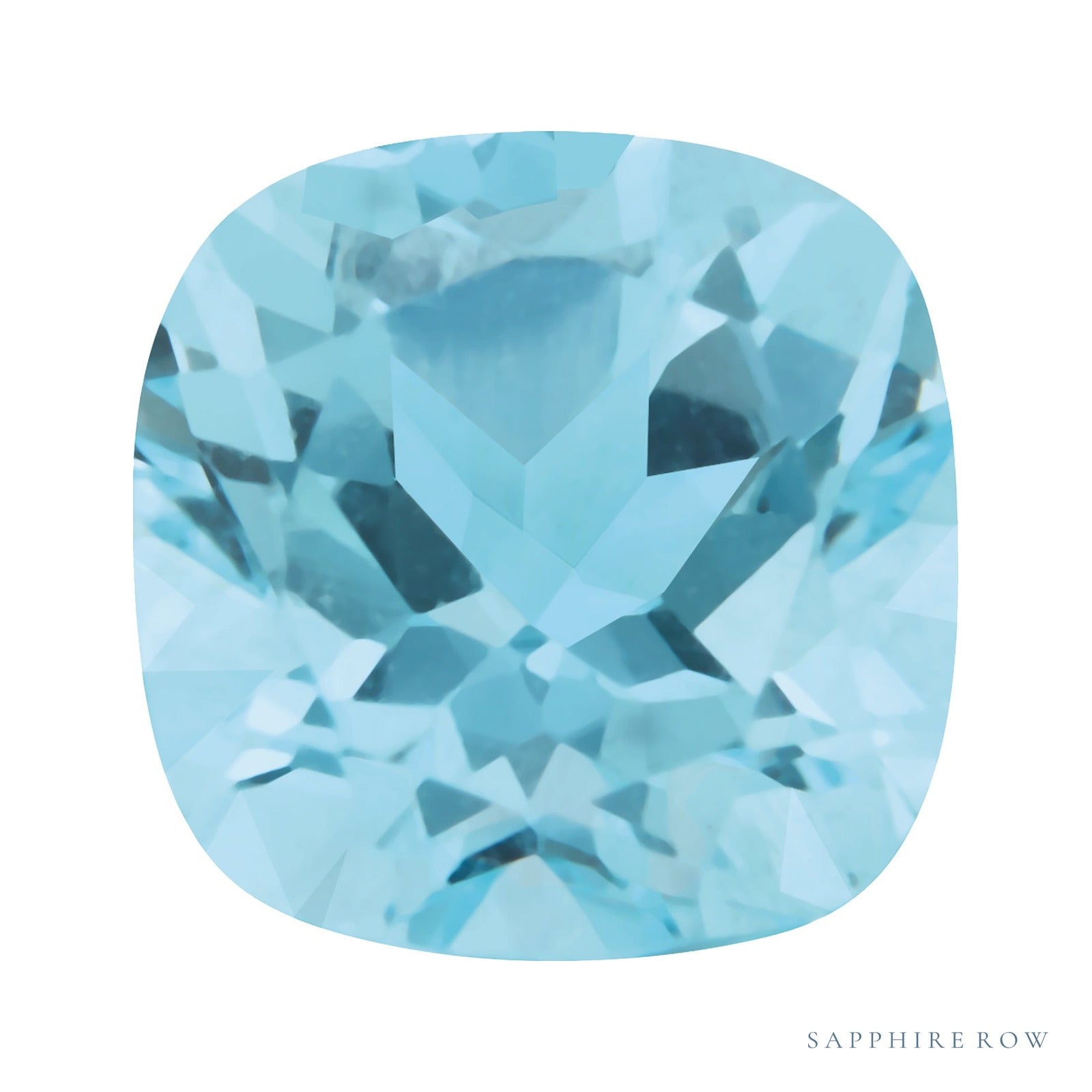 5 mm natural sky blue topaz, cushion cut | Sapphire Row · cut4