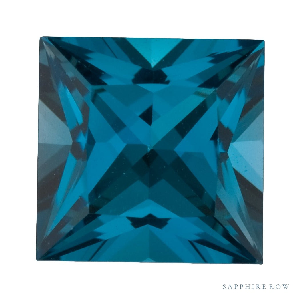 5.5 mm natural london blue topaz, square cut | Sapphire Row · cut6